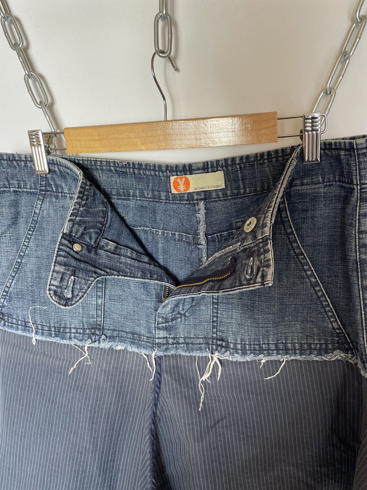 Michiko Koshino Y2K Michiko Koshino Asymmetrical Denim Skirt L Size Size 32" / US 10 / IT 46 - 8 Thumbnail
