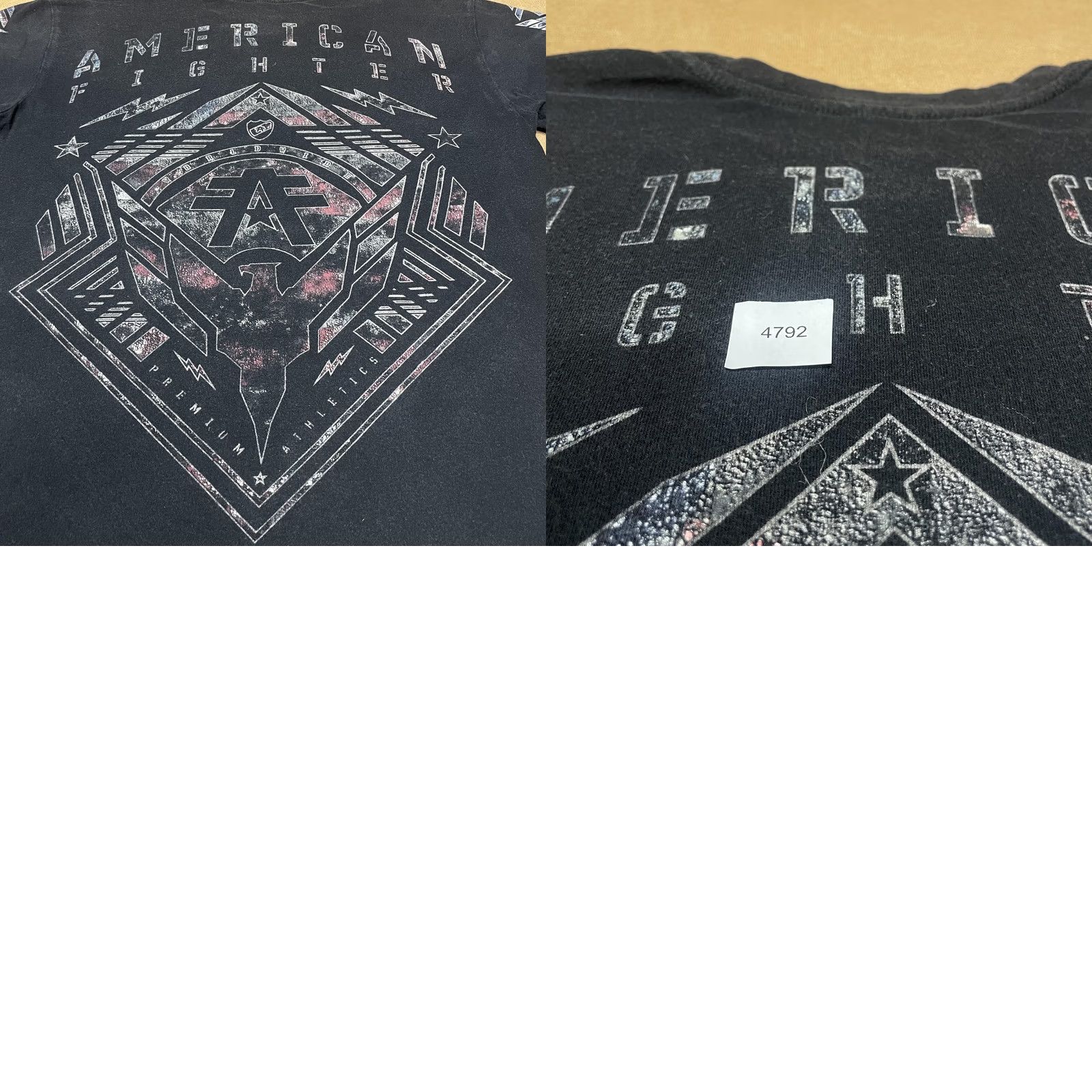 Vintage American Fighter Mens XS Black Training Division Graphic Tee USA Size US XS / EU 42 / 0 - 10 Thumbnail