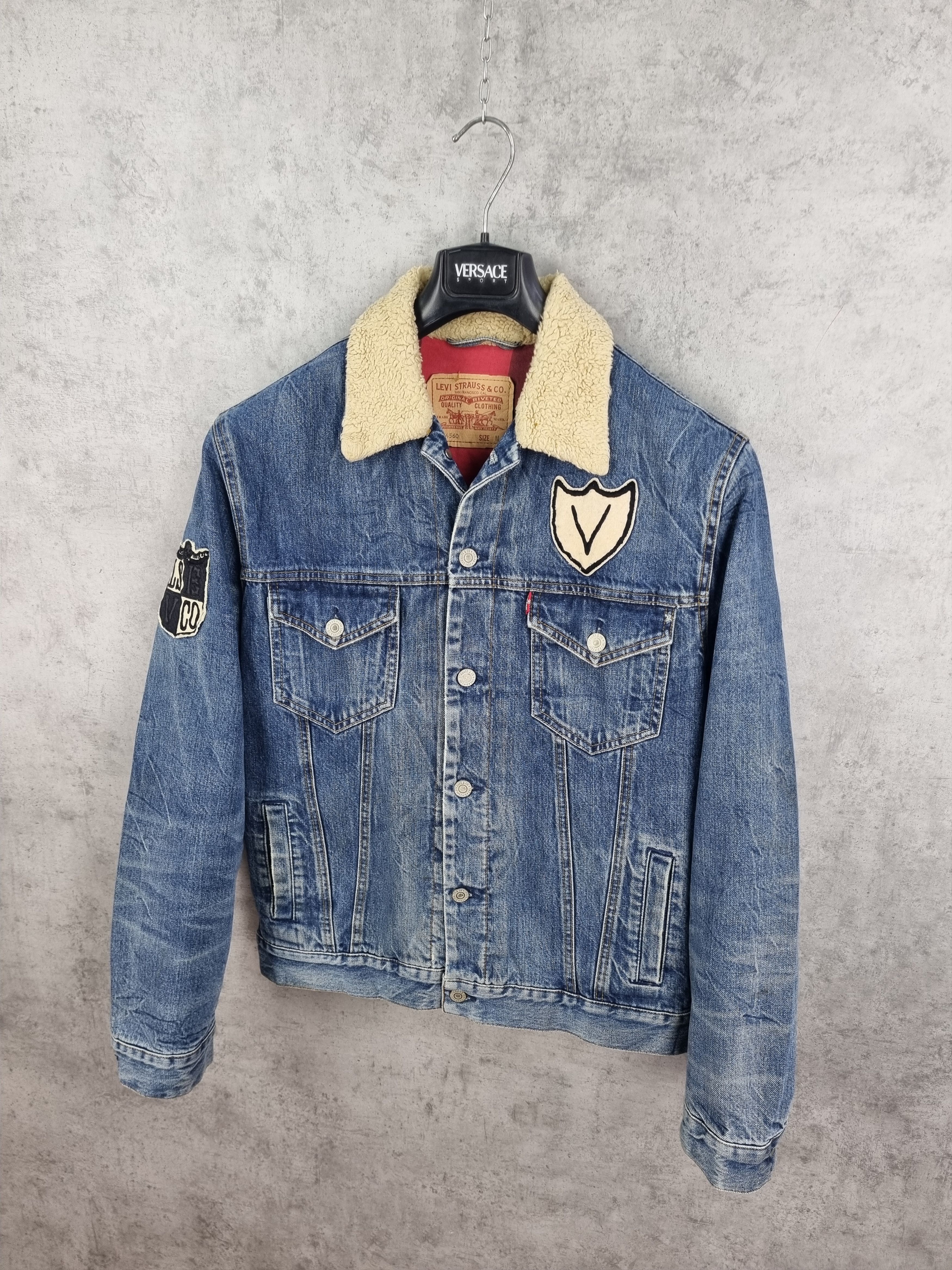 Levi's × Levi's Vintage Clothing × Vintage Distressed Faded Dirty Levi's Plaid Inside Sherpa Collar Size US M / EU 48-50 / 2 - 11 Thumbnail