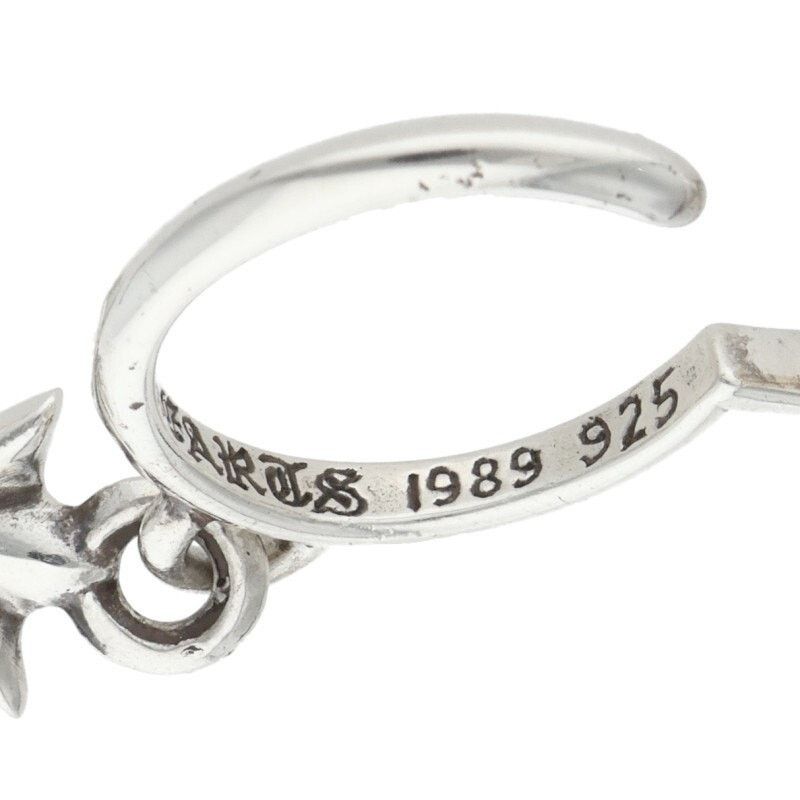 Chrome Hearts Chrome Hearts Tiny CH Cross Hoop Silver Earring Size ONE SIZE - 4 Thumbnail