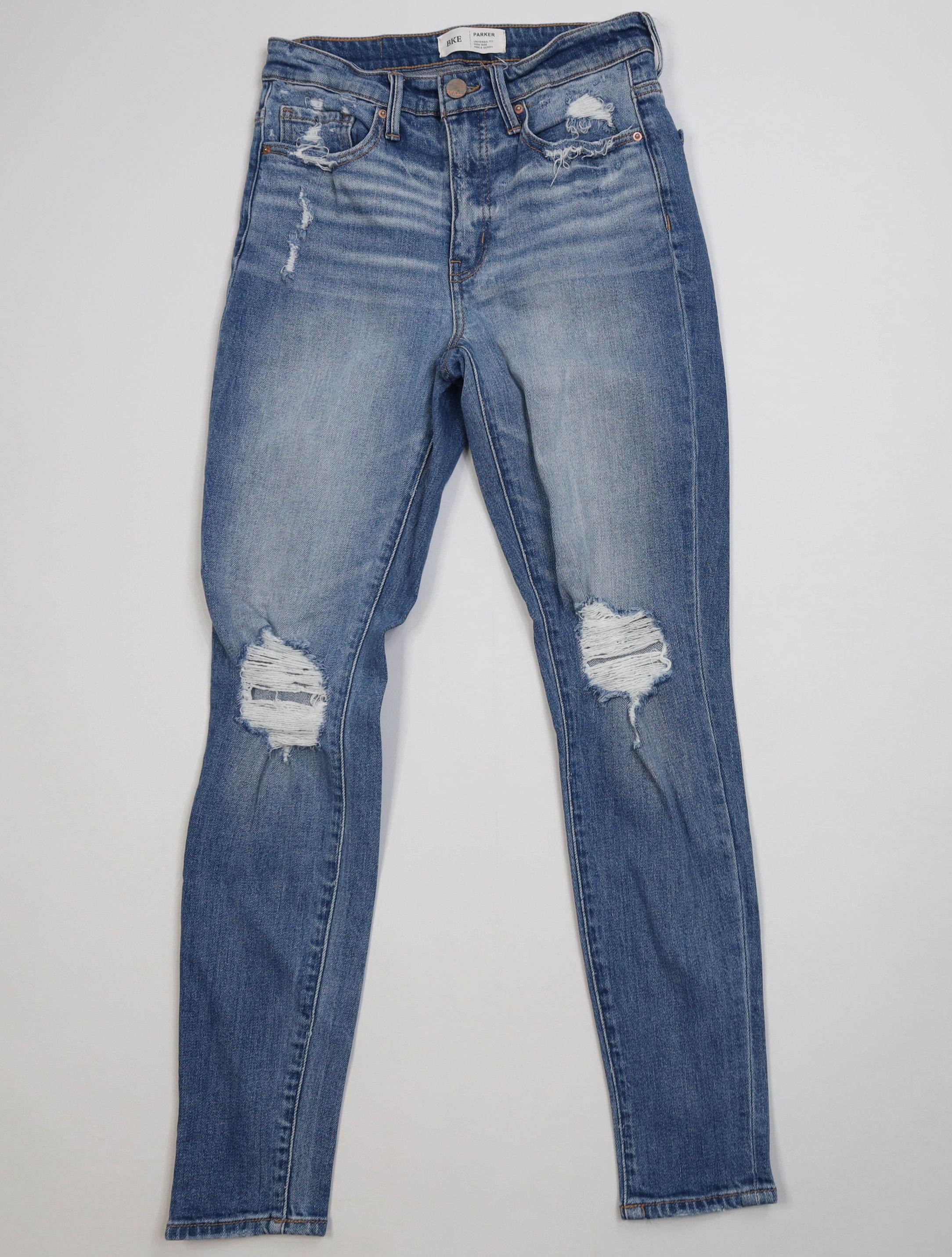 Vintage Buckle BKE Universal Fit High Rise Ankle Skinny Denim Jeans Size 25" / US 0 / IT 36 - 1 Thumbnail