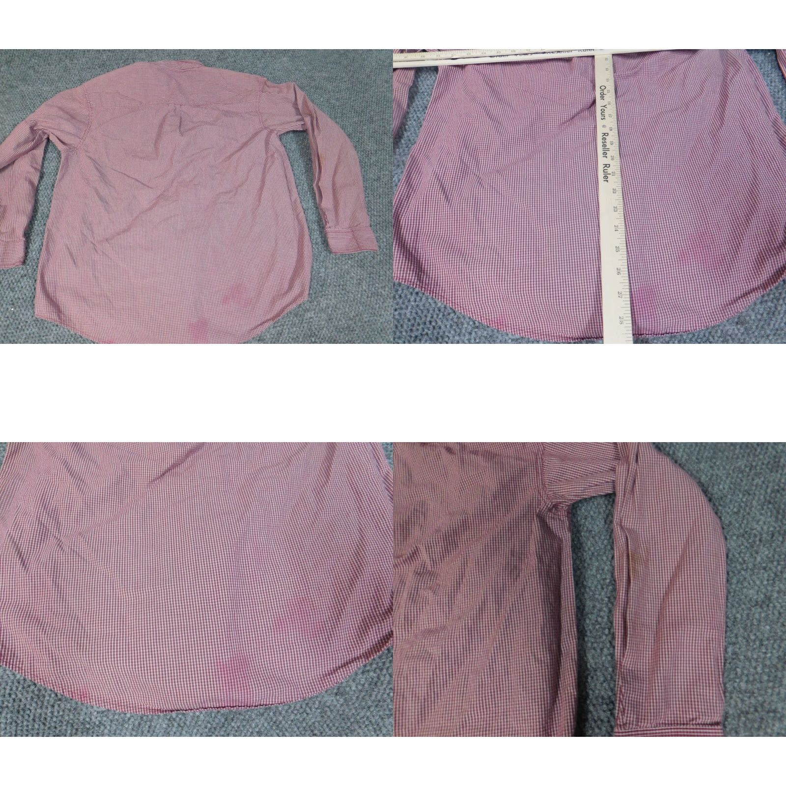 Old Navy Old Navy Womens Button-Up Shirt 16 Red Plaid Long Sleeve Crew Neck Cotton Down Button Front Casual Womens Regular Fit Size XXL / US 16-18 / IT 52-54 - 9 Thumbnail