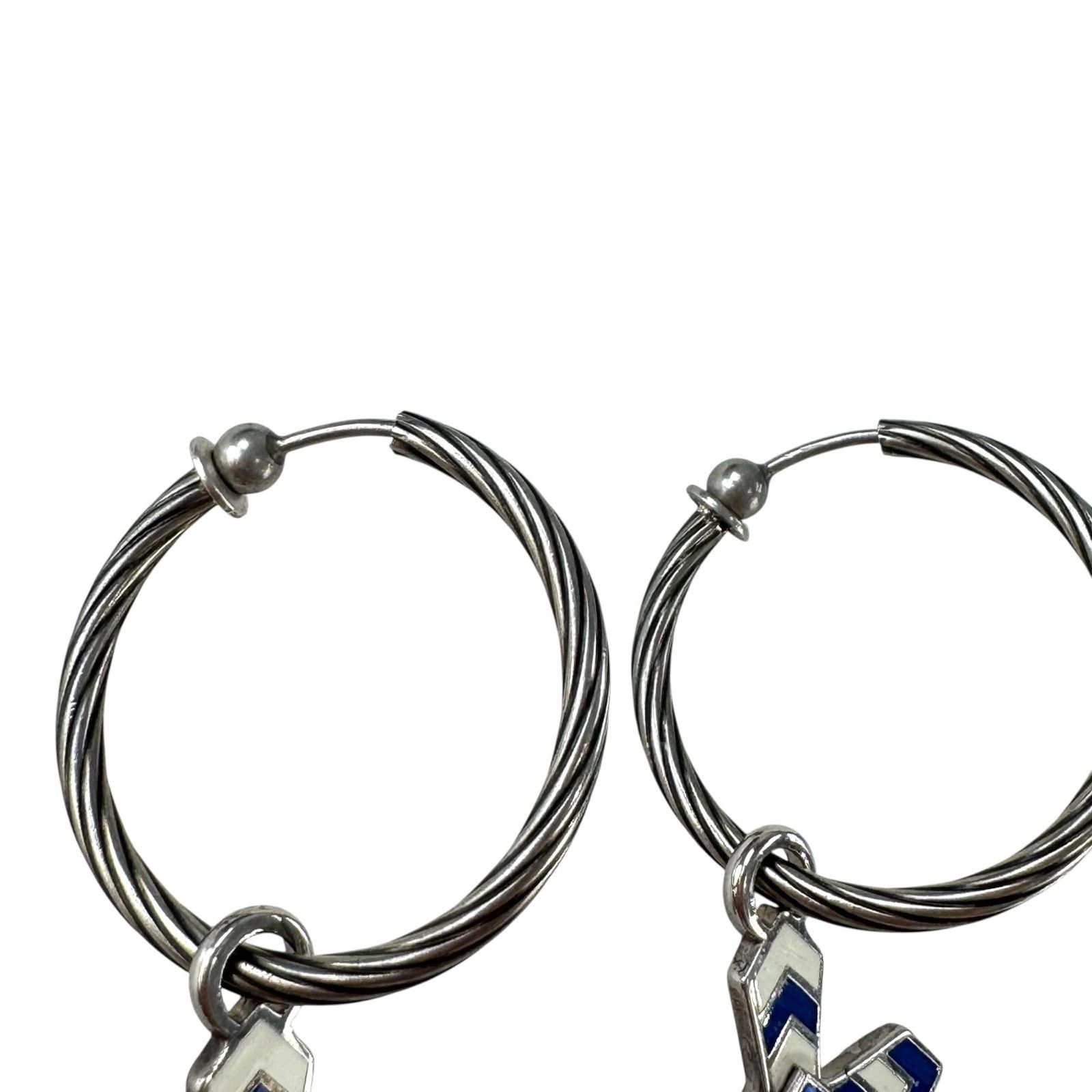 Gucci Gucci Sterling Silver Hoop Earrings Size ONE SIZE - 4 Thumbnail