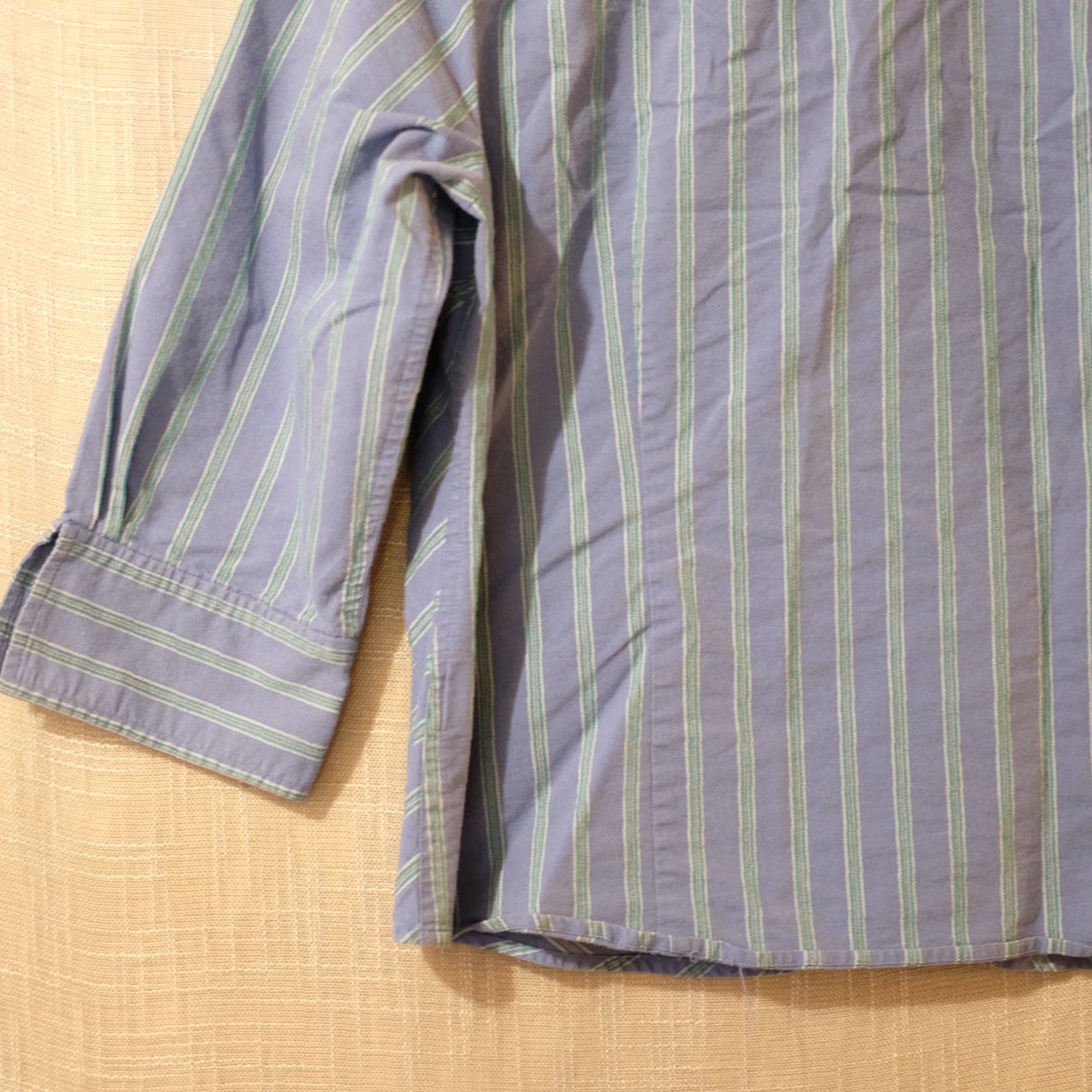 Vintage Caribbean Joe Button Shirt Top Blouse Blue Green Chevron Women's XL #A19-3 Size XL / US 12-14 / IT 48-50 - 7 Thumbnail