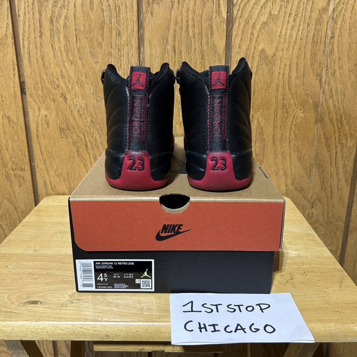 Jordan Brand Nike Air Jordan 12 Retro Flu Game 2025 GS 153265-002 4.5Y Size US 6 / IT 36 - 4 Thumbnail