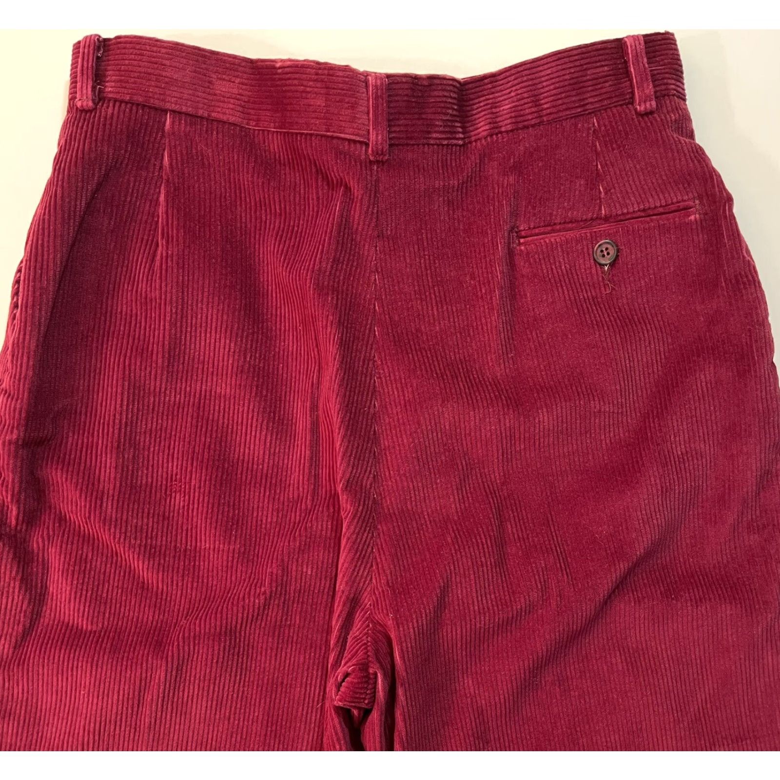 Eddie Bauer VINTAGE Eddie Bauer Women Pants Corduroy 70s High Rise Mom Pleated Red 14 Slim Straight 32in Inseam Size 36" / US 14 / IT 50 - 6 Thumbnail