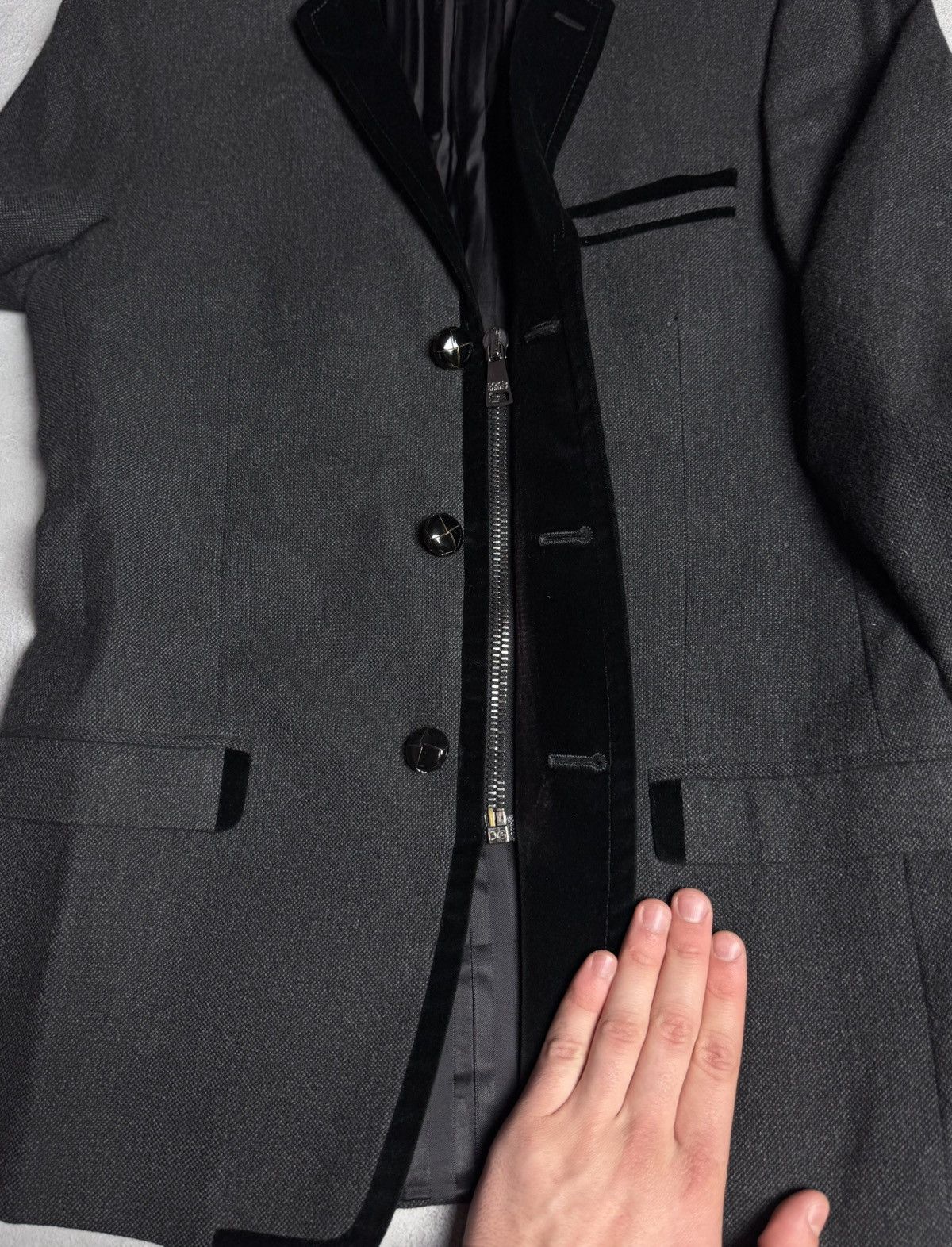 Dolce & Gabbana Dolce Gabbana Women’s Angora Wool V-Neck Blazer Jacket Size 44S - 11 Thumbnail