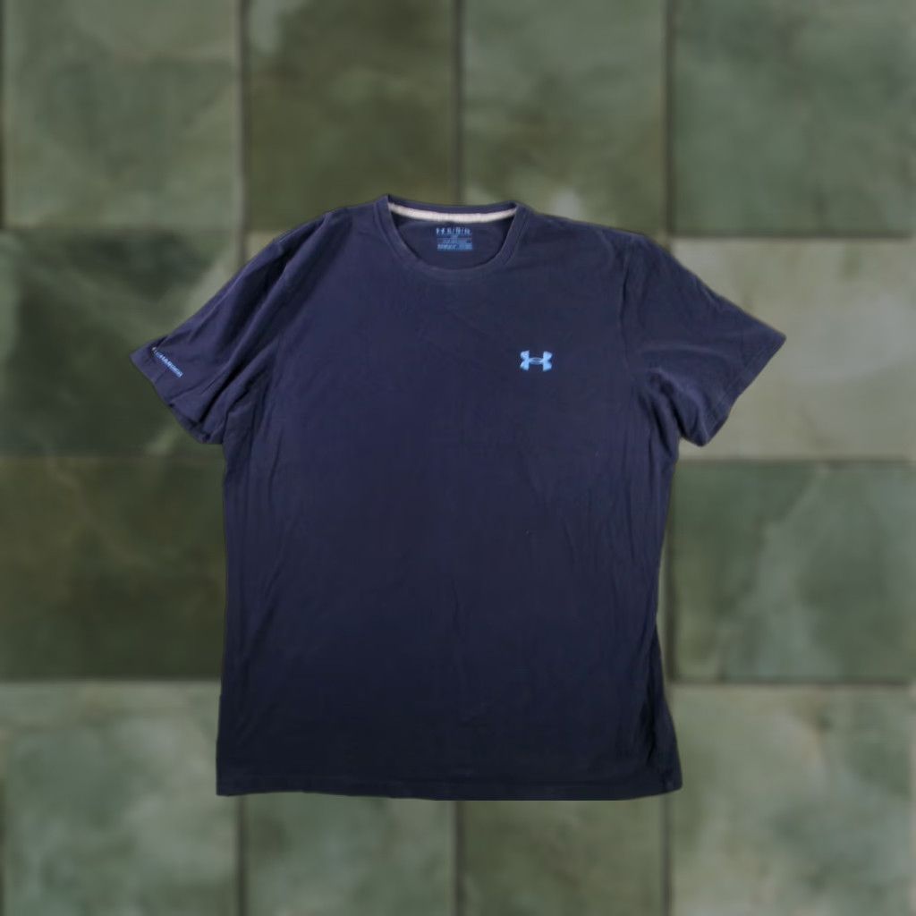 Under Armour VINTAGE Under Armour Shirt Men XL Navy HeatGear Performance Tee Loose Crew Neck Short Sleeve - Mens XL Navy HeatGear T-Shirt Size US XL / EU 56 / 4 - 1 Thumbnail