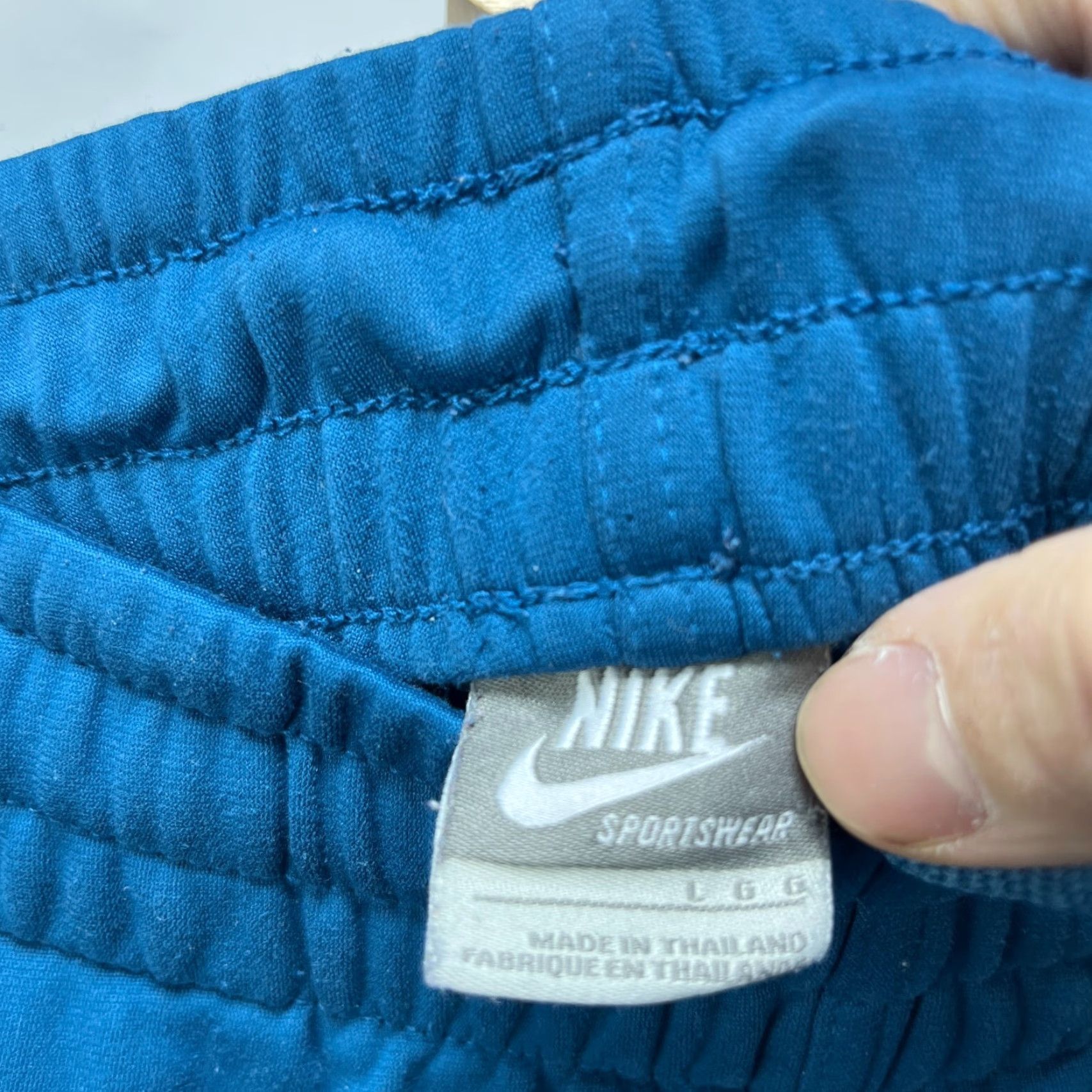 Nike VINTAGE Nike Baggy Track Pants Men L Blue Track Pants Mens Size US 33 - 5 Thumbnail
