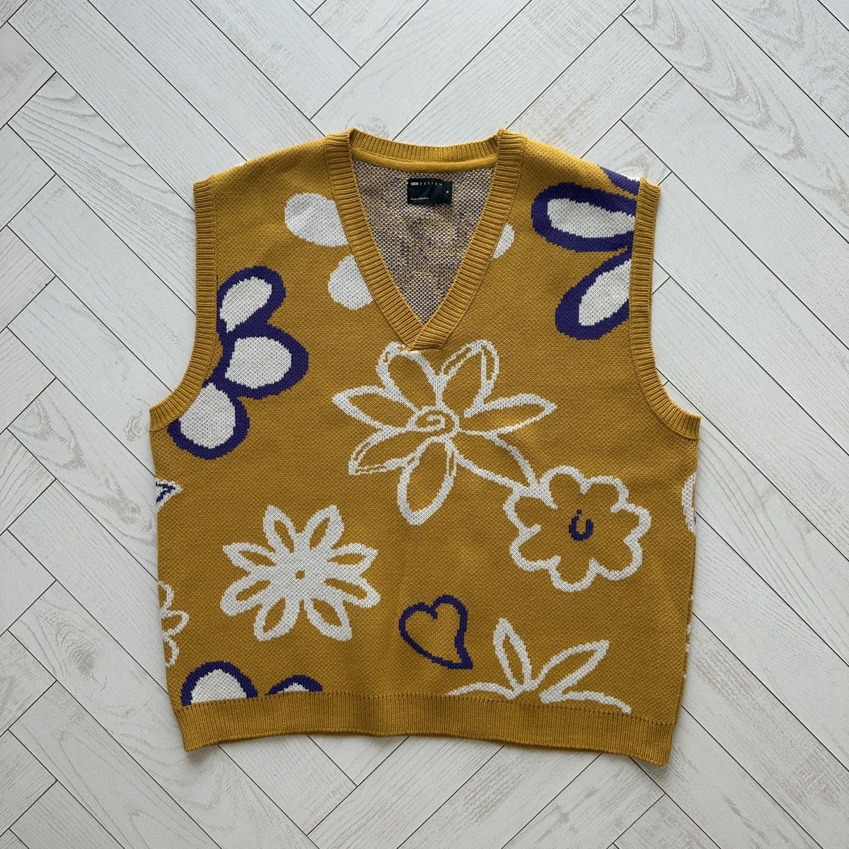Asos Asos retro knit Floral print vest y2k flowers vintage style Size US M / EU 48-50 / 2 - 1 Thumbnail