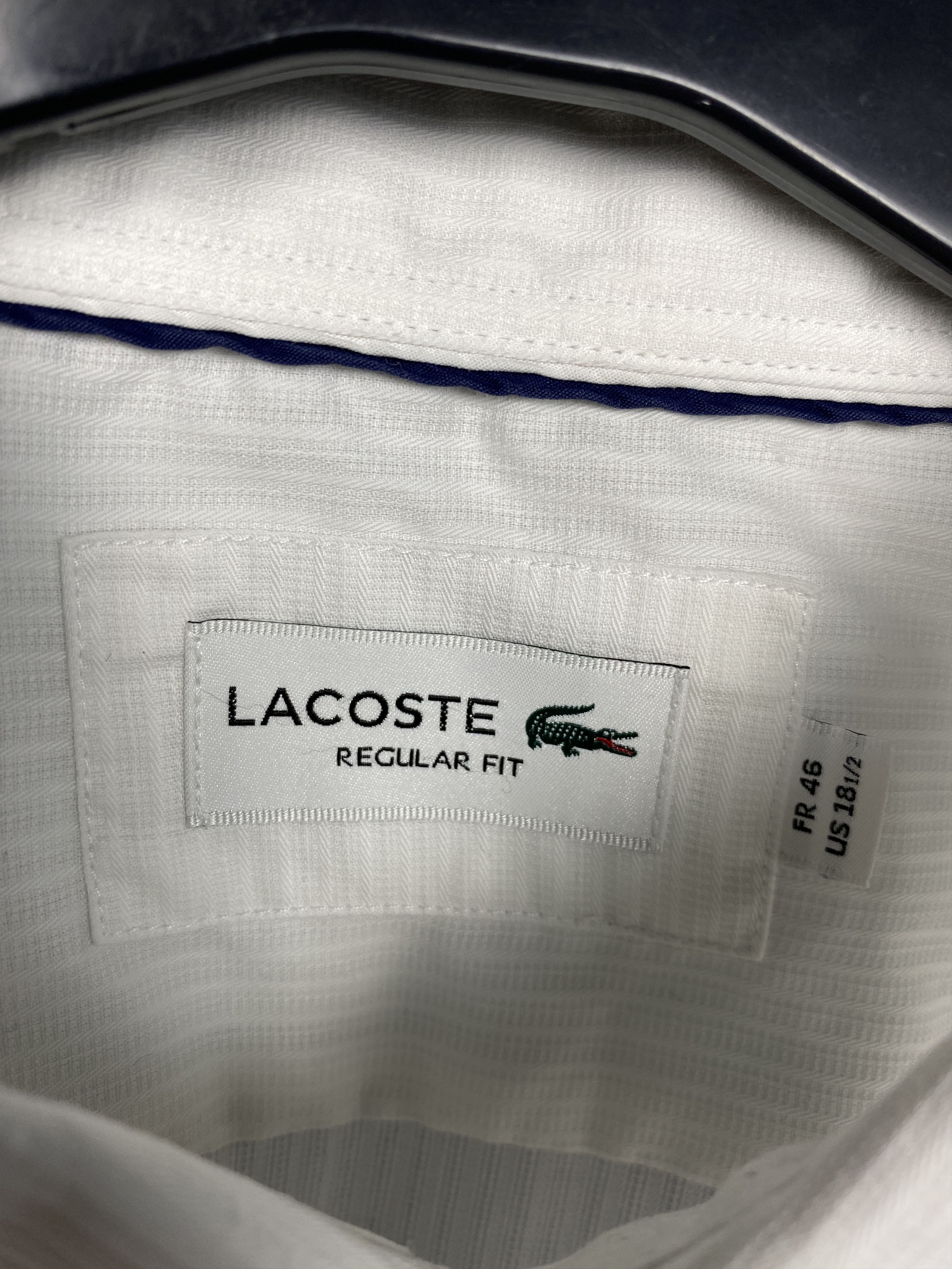 Lacoste Lacoste Vintage Mens White Long Sleeve Shirt Size US XL / EU 56 / 4 - 4 Thumbnail