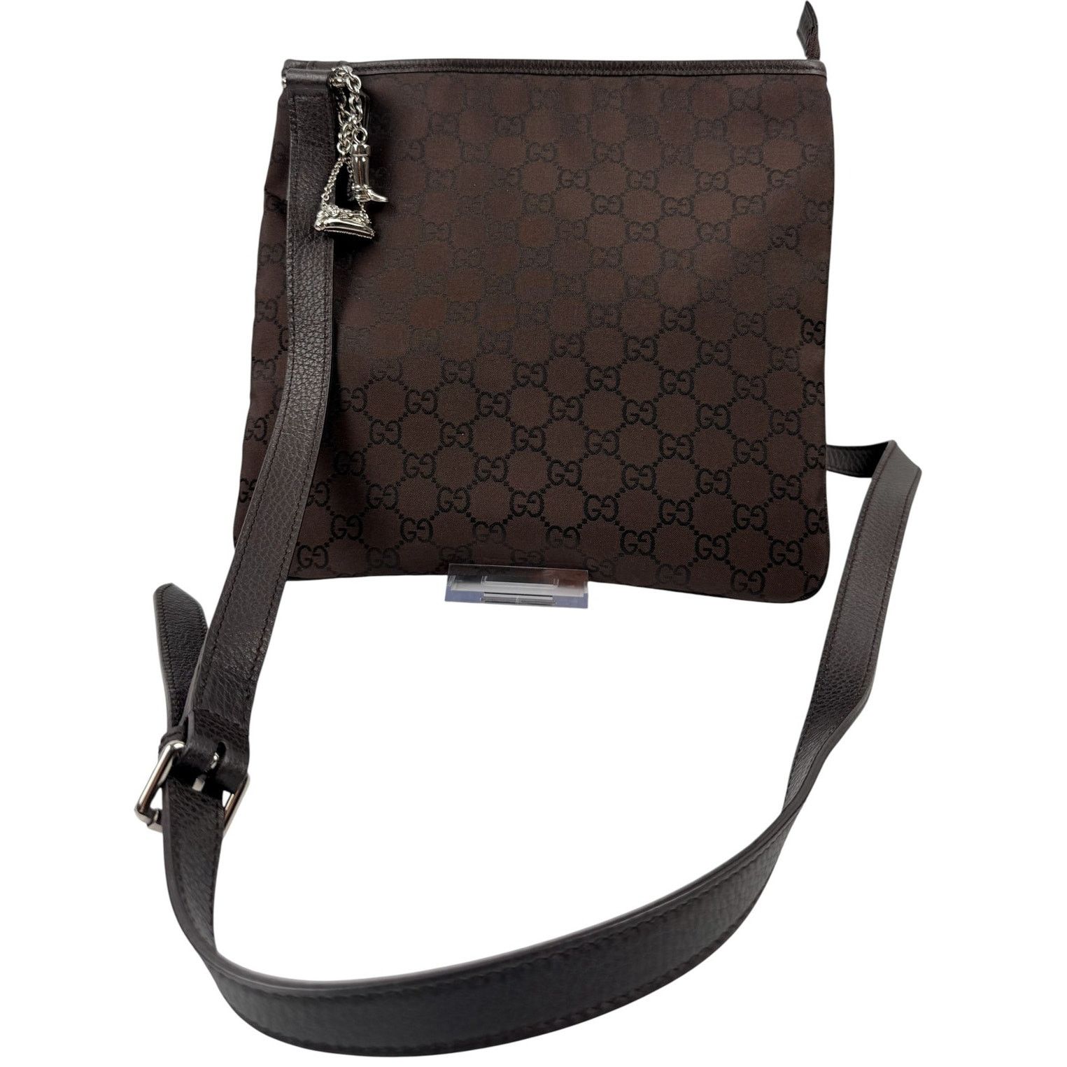 Gucci Gucci Monogram Jolicoeur Charm Messenger Crossbody brown bag Size ONE SIZE - 4 Thumbnail