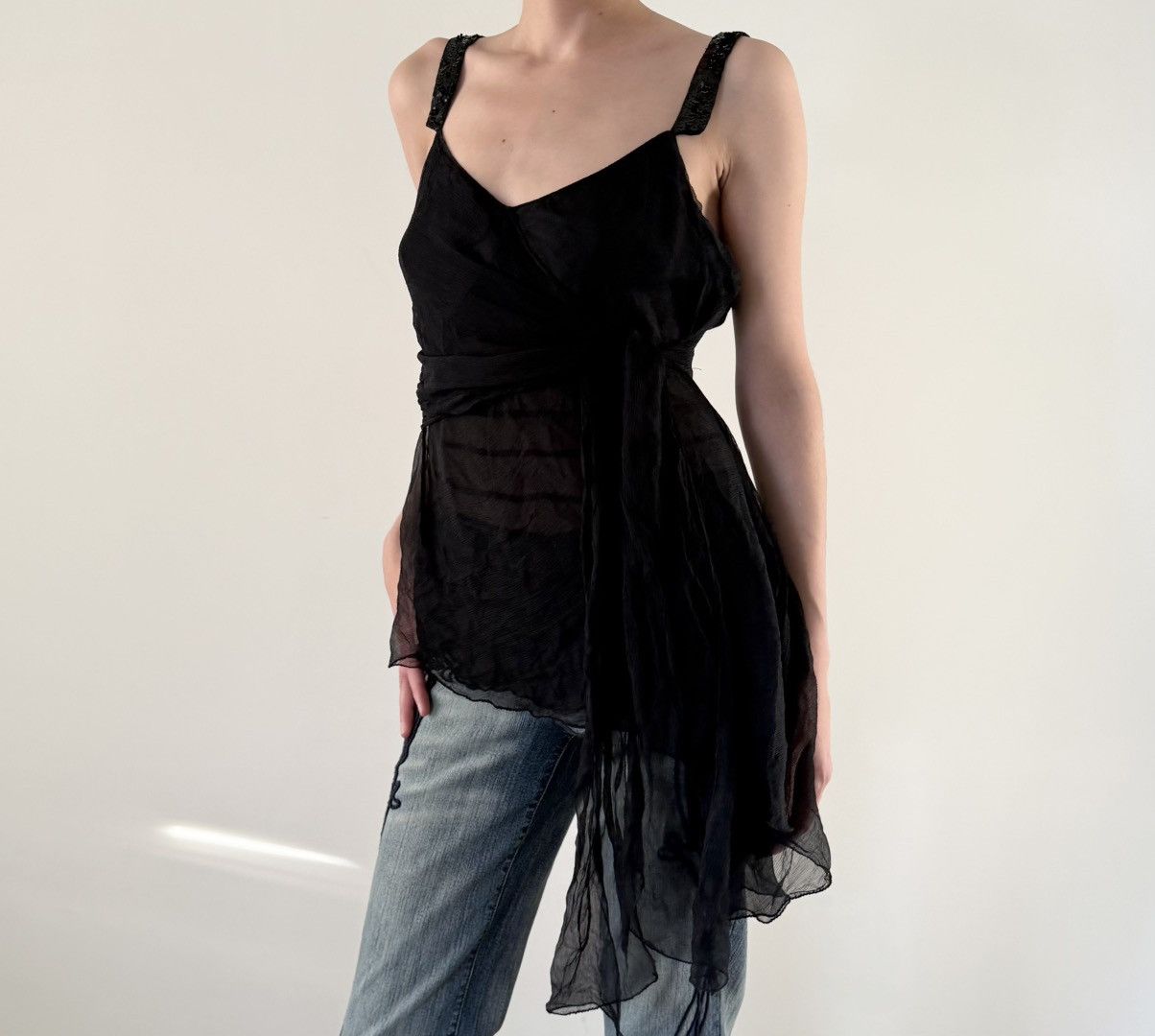 Other Max Studio 100% silk asymmetrical sequin top Size M / US 6-8 / IT 42-44 - 3 Thumbnail