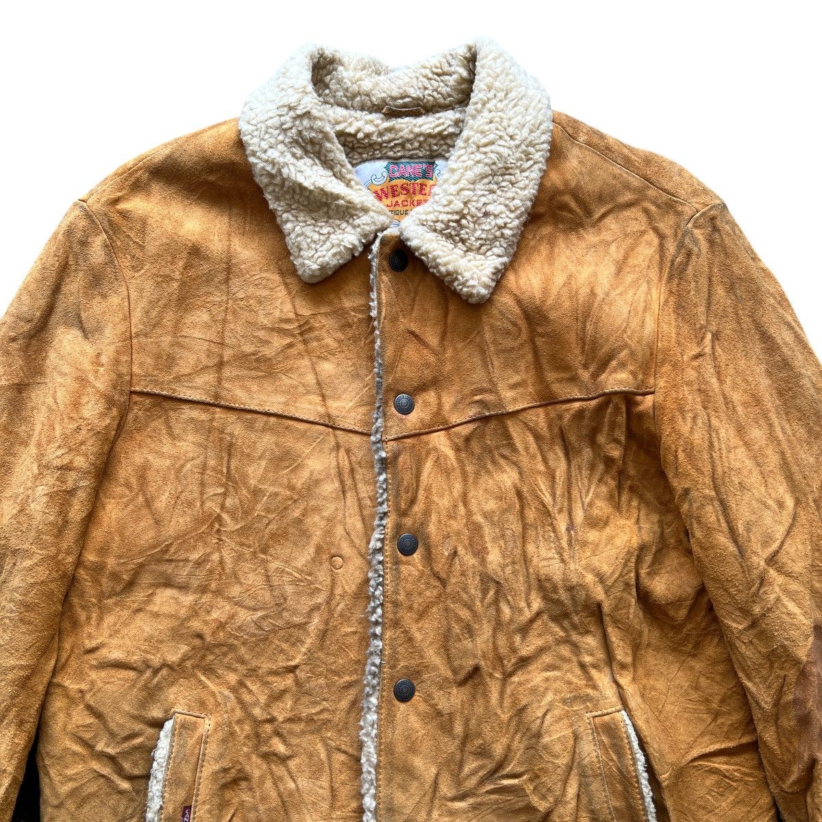Sugar Cane Vintage Sugar Canes Suede Shearling Leather Western Jacket Size US L / EU 52-54 / 3 - 8 Thumbnail