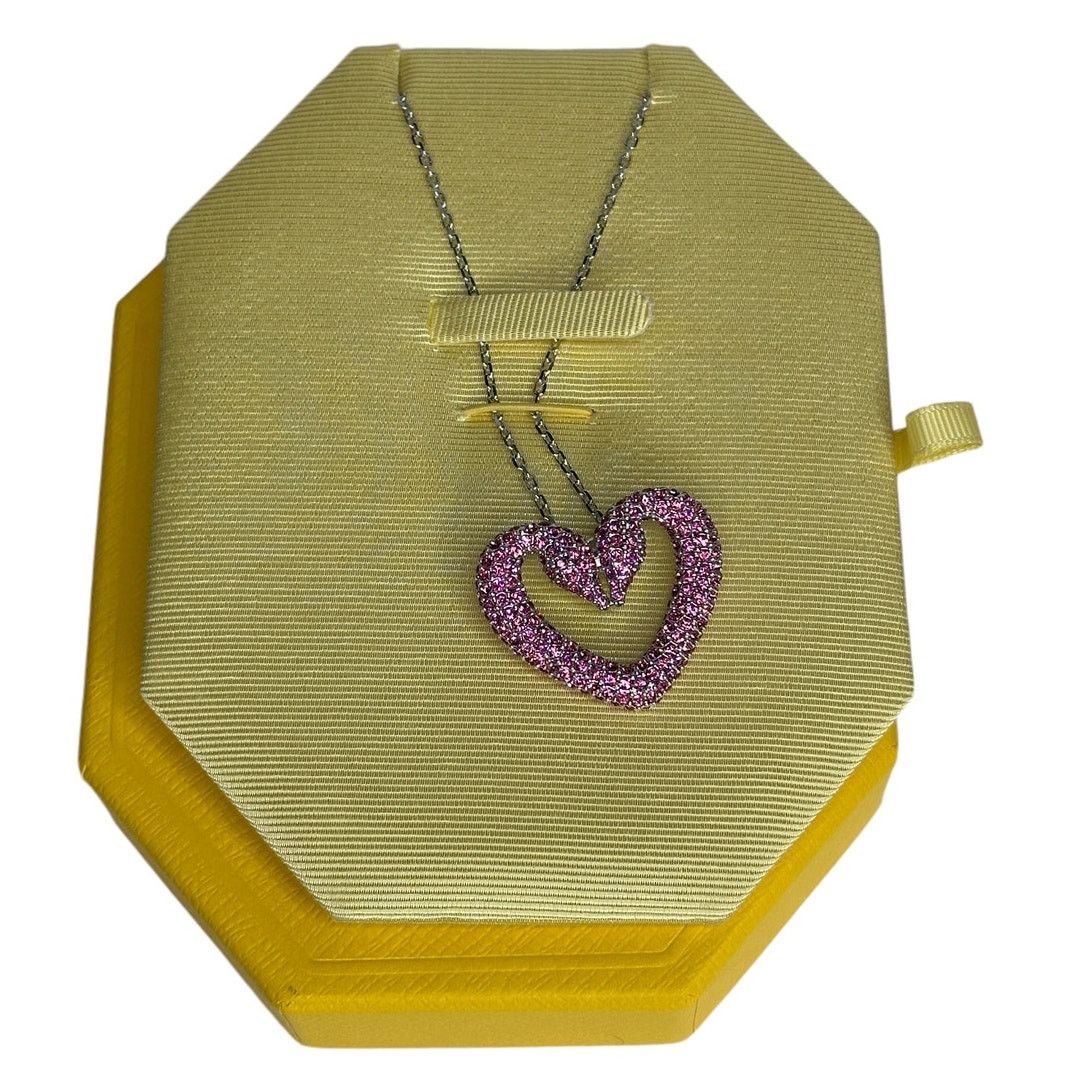 Swarovski Swarovski Sublima Pendant (Pink) Swan Heart, Large, Necklace Size ONE SIZE - 8 Thumbnail