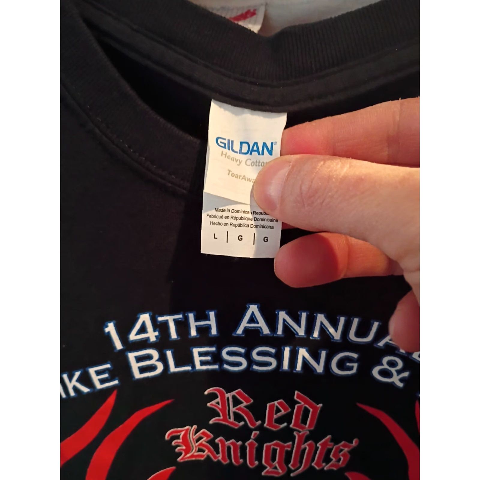 Gildan VINTAGE Bike Blessing And Ride Red Knights NY Chapter Firefighter T-shirt Suffolk Blue L Mens Size US L / EU 52-54 / 3 - 2 Thumbnail