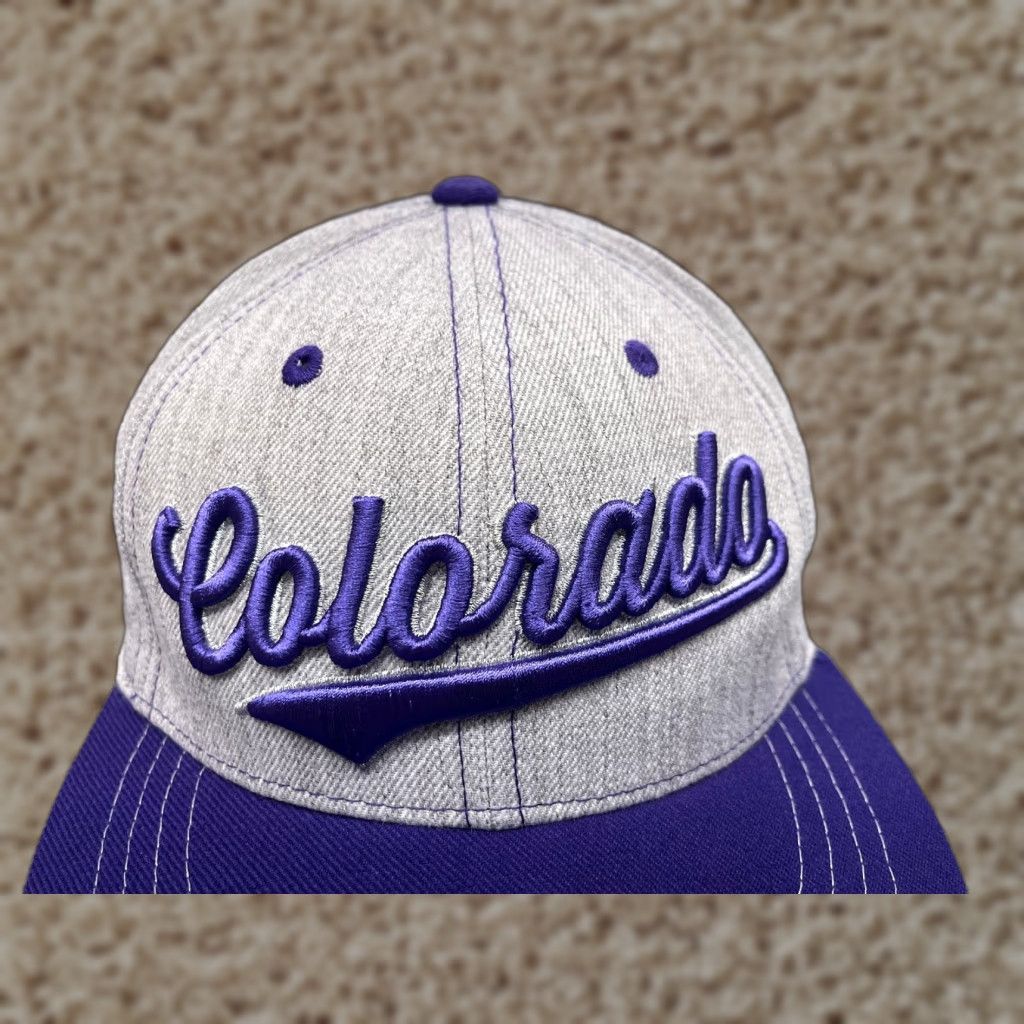 Vintage Aksels Hat Cap Snap Back Adult One Size Gray Purple Acrylic Wool Blend Baseball Cap Men Size ONE SIZE - 1 Thumbnail