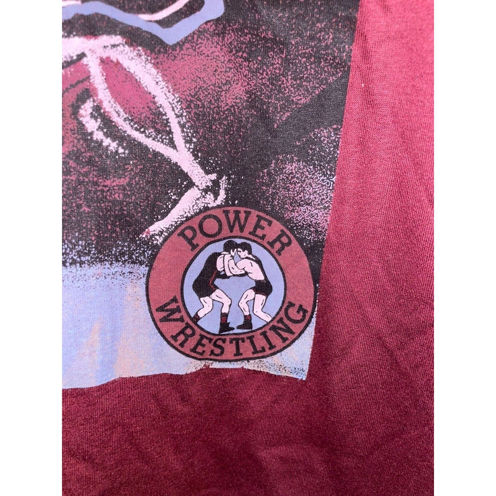 Jerzees Vintage Power Wrestling Shirt Jerzees Takedown Red Tee 90s S Size US S / EU 44-46 / 1 - 6 Thumbnail