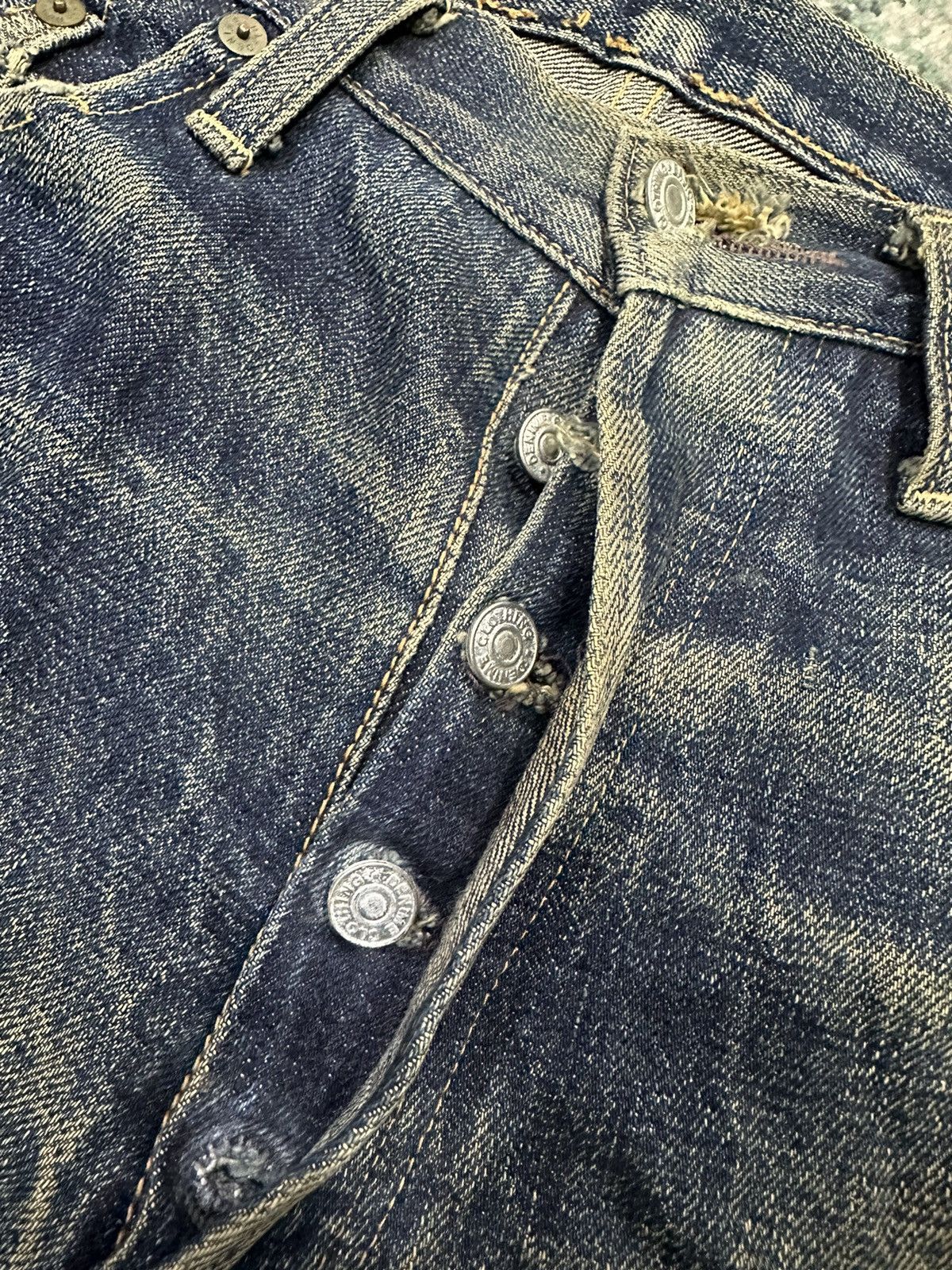 Denime Vintage Denime Faded Honeycomb Selvedge Distressed Jeans Size US 30 / EU 46 - 12 Thumbnail