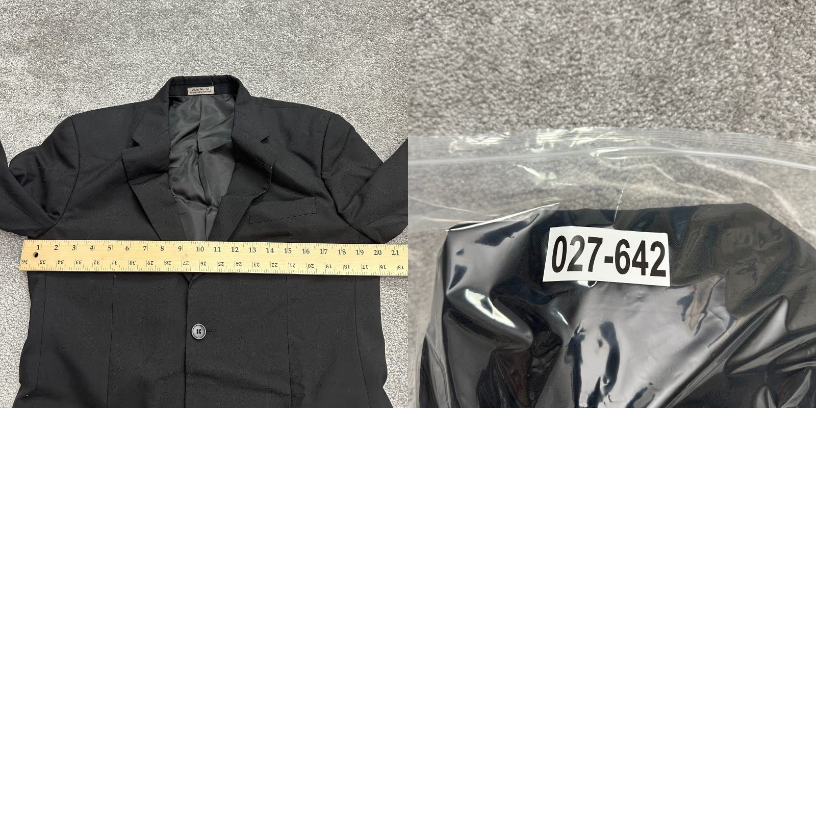 Vintage Louis Martin Blazer Jacket Mens 36R Black Single Breasted Business Workwear Size 36R - 9 Thumbnail