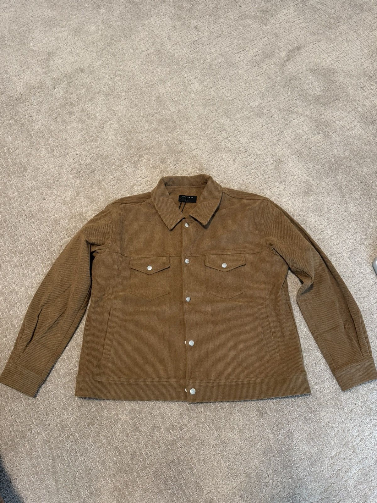 Richie Le Collection Corduroy Trucker in Brown/XL