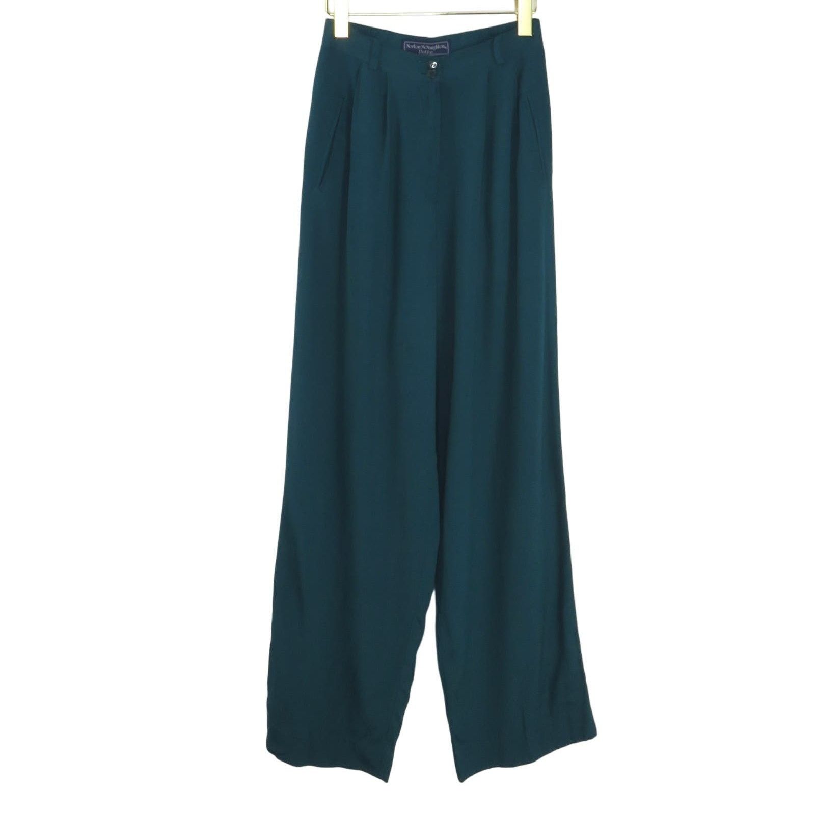 Vintage 90s Vintage Teal Blue High Rise Pants Slacks 6P 26" Corpcore Size 26" / US 2 / IT 38 - 3 Thumbnail