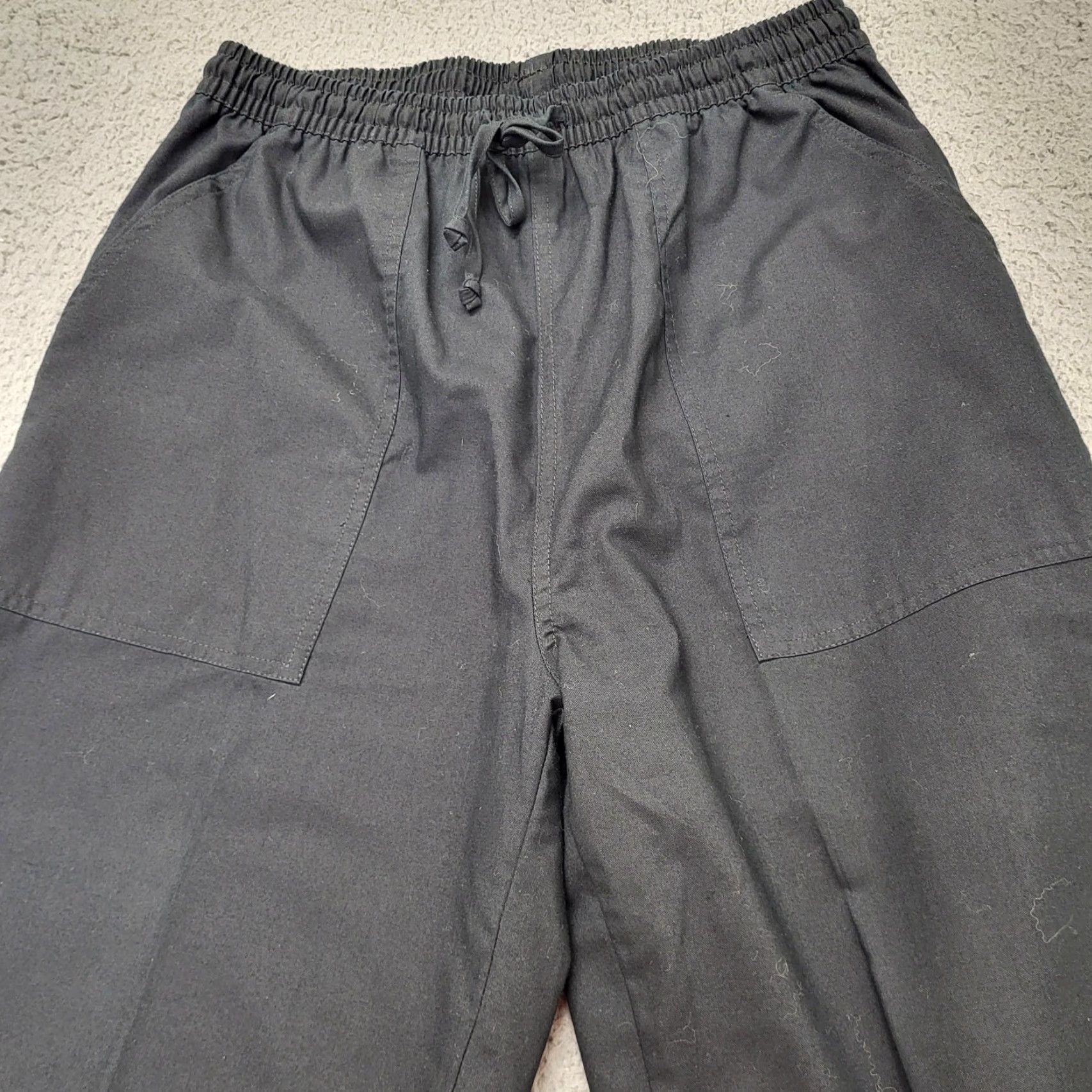 Vintage Rebecca Malone Capri Women's Medium Pull-On Pants Black Preppy College Cute | Regular Straight Leg Pants Size 32" / US 10 / IT 46 - 5 Thumbnail