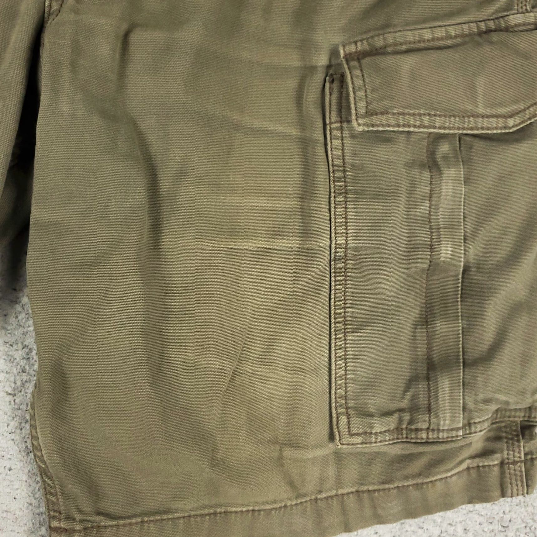 Carhartt Carhartt Cargo Shorts Mens Size 38 Olive/Taupe Relaxed Outdoors Hiking Camping Cargo Short - Beige Cotton Canvas Regular 38 Men Menswear Size US 38 / EU 54 - 3 Thumbnail