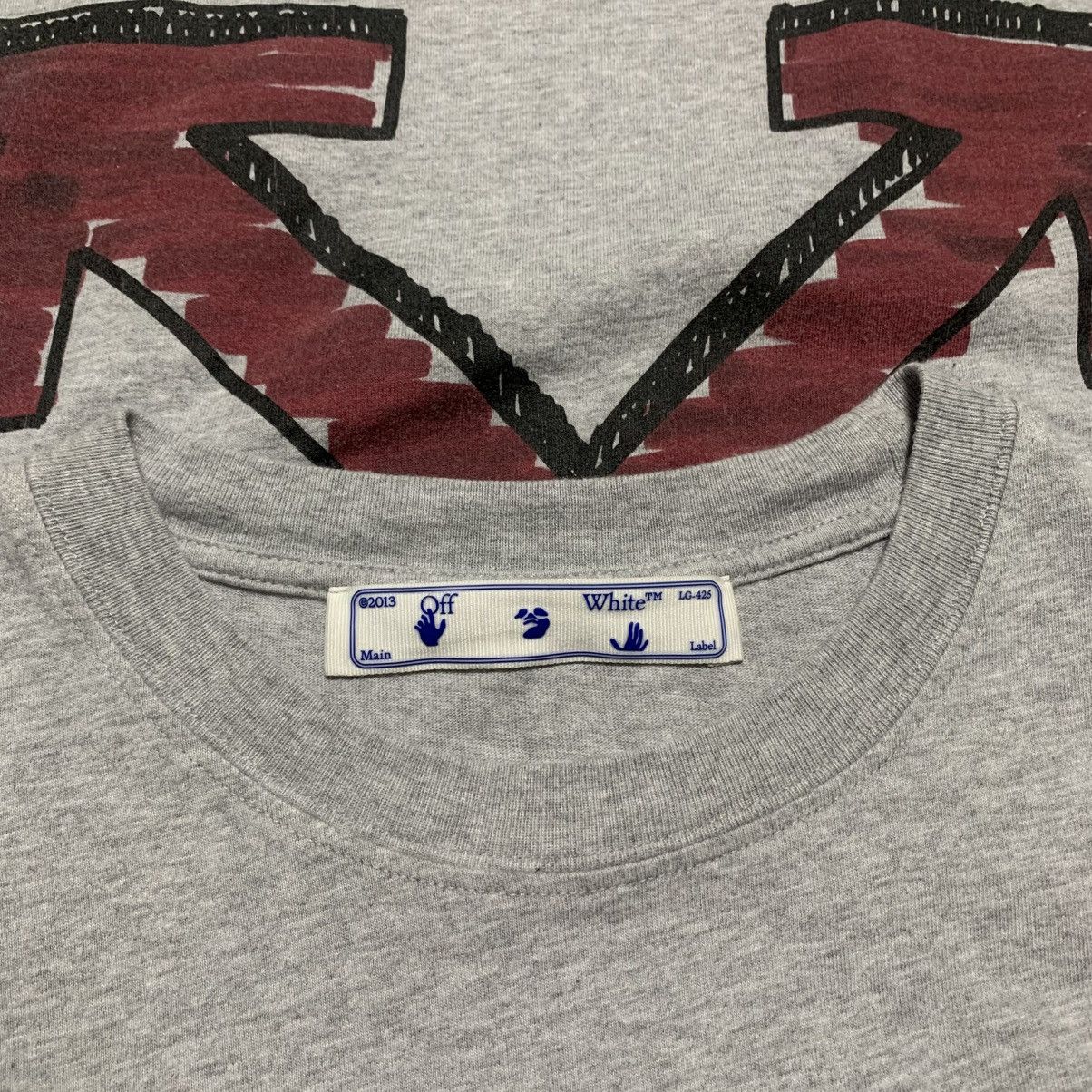 Off-White Off White Small Marker Arrows Grey Tee Virgil Abloh Size US S / EU 44-46 / 1 - 5 Thumbnail