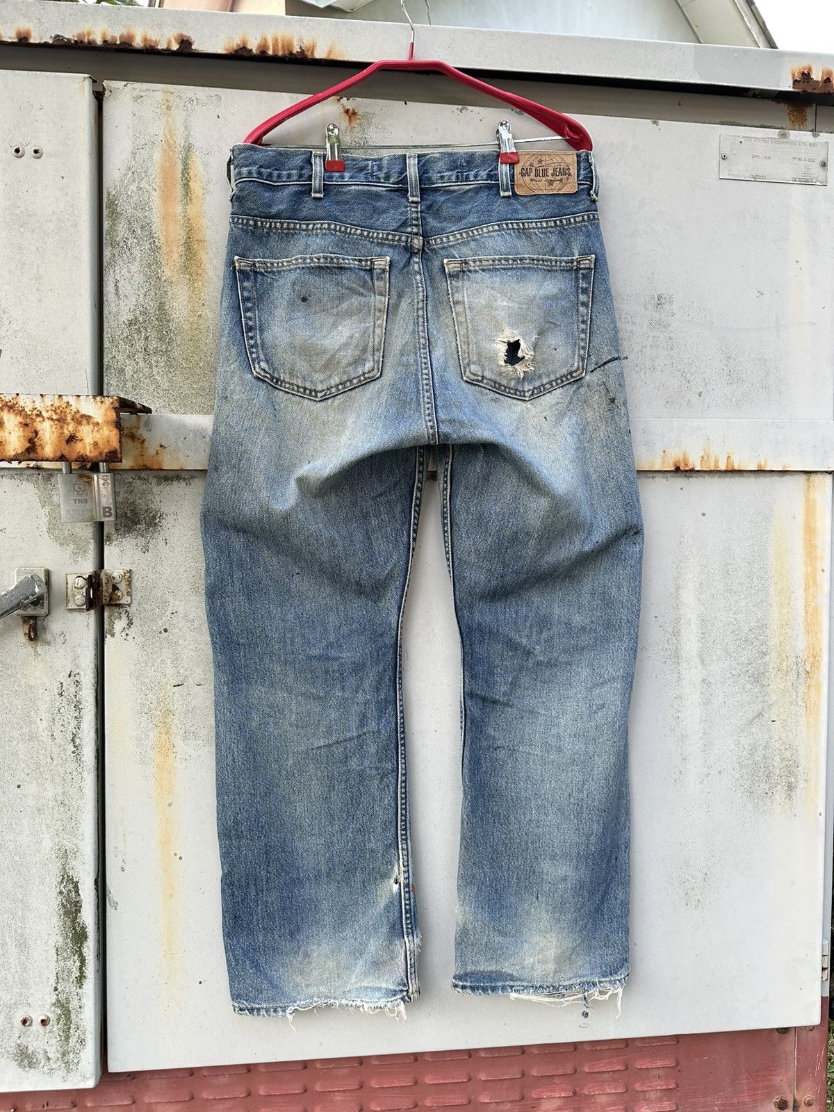 Vintage 👹Vintage THRASHED Y2K GAP Denim Baggy Jeans Size US 32 / EU 48 - 11 Thumbnail