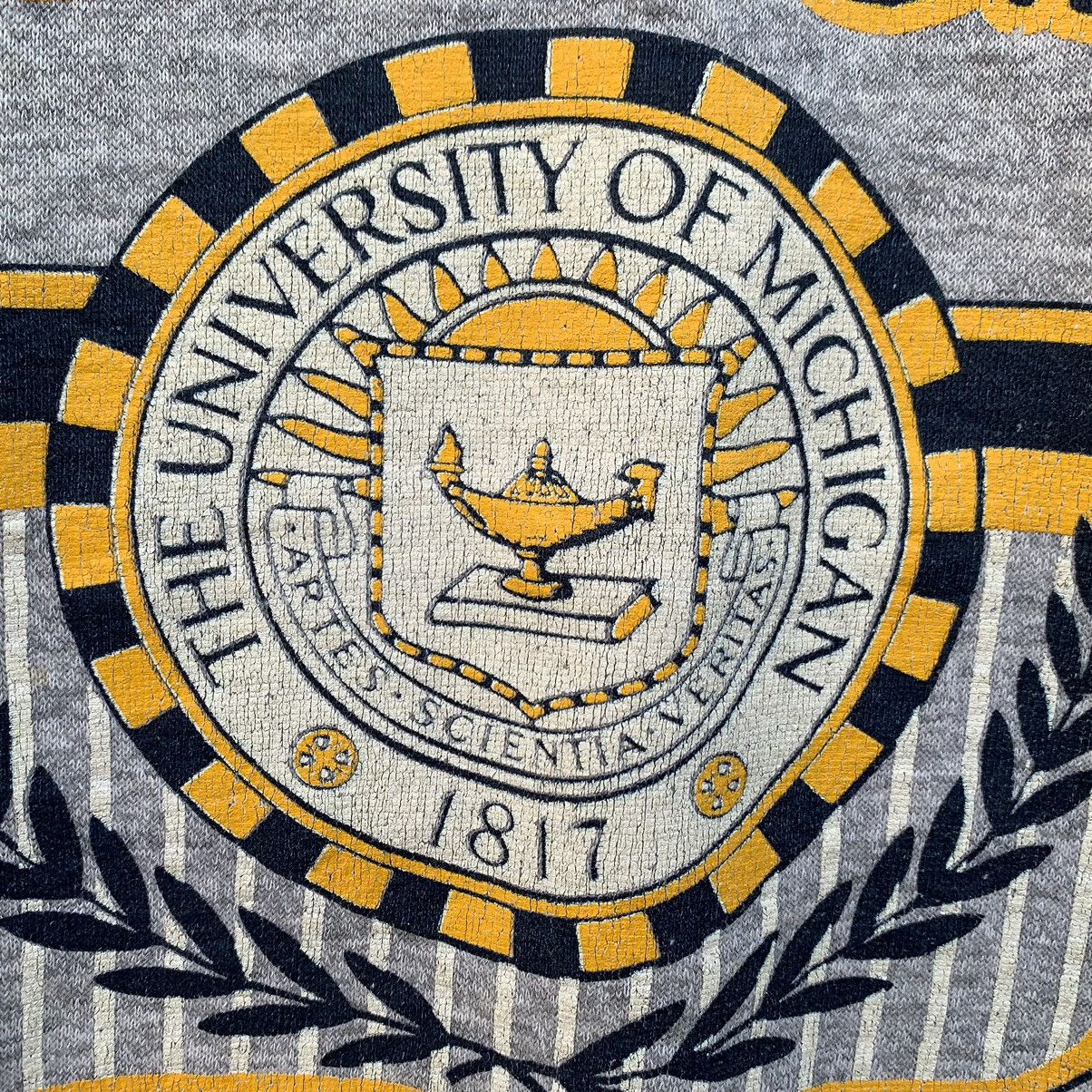 Vintage Vintage 1980s University Of Michigan Crewneck Big Logo Size US S / EU 44-46 / 1 - 5 Thumbnail