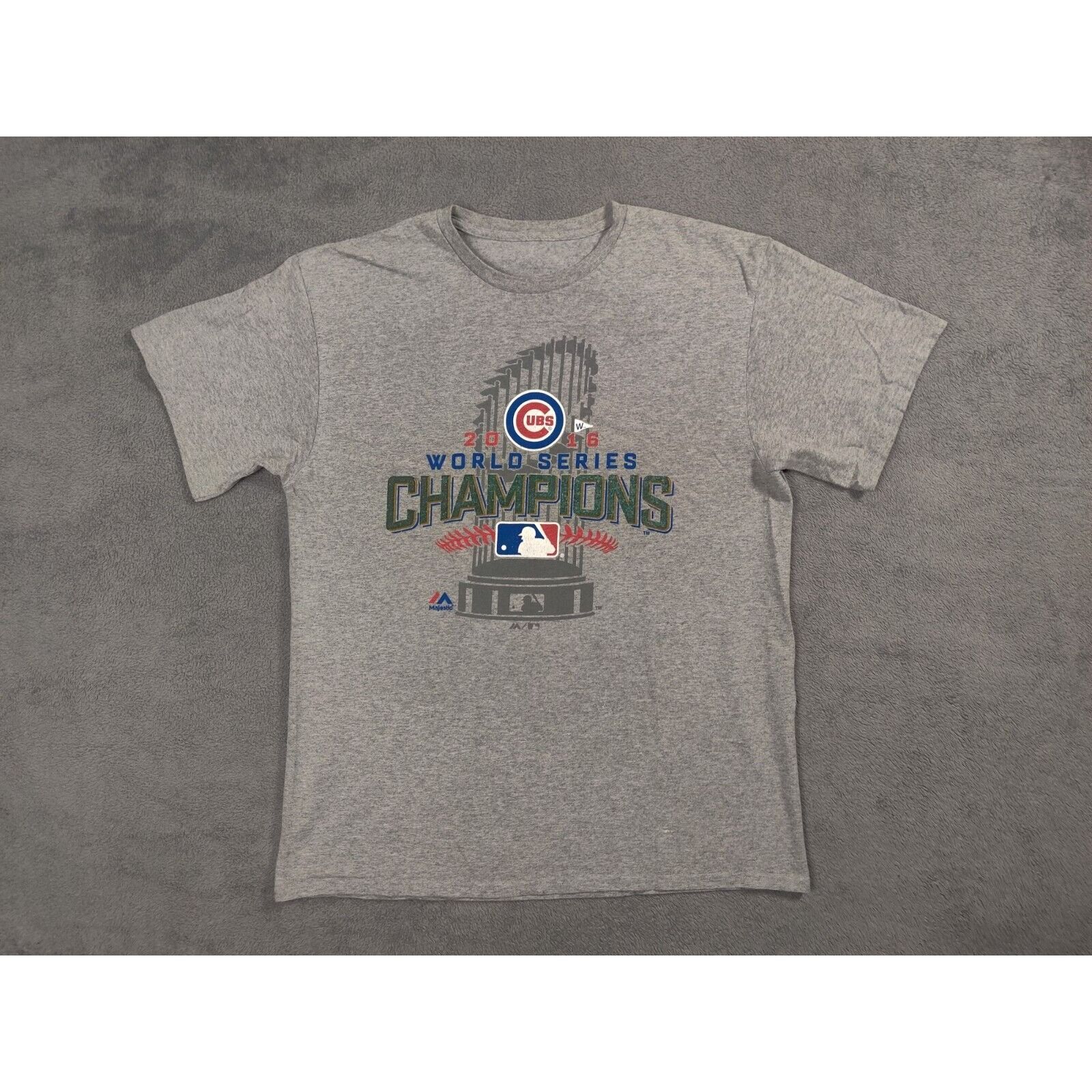 MLB Chicago Cubs Shirt Adult Mens 2016 World Series Champions Size US L / EU 52-54 / 3 - 1 Thumbnail