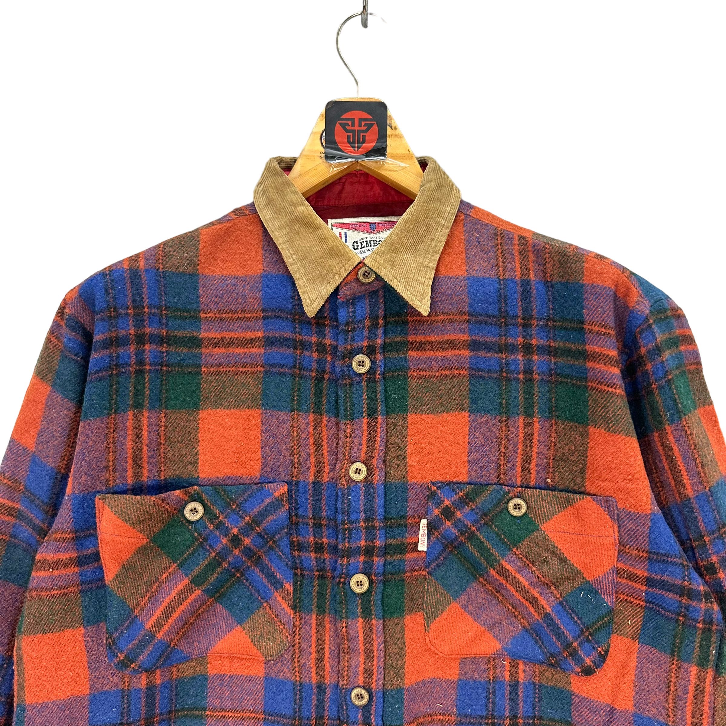 Vintage VINTAGE GEMBONY OUTDOOR STYLING TARTAN FLANNEL #7499-149 Size US M / EU 48-50 / 2 - 2 Thumbnail