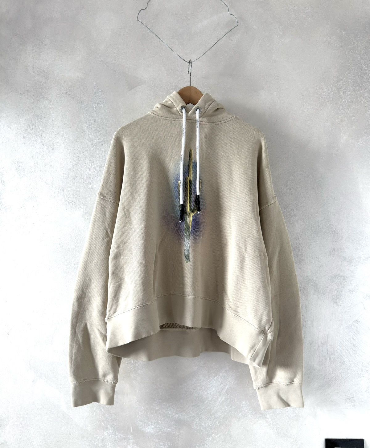 Palm Angels Palm Angels Cactus Oversize Beige Hoodie Size US M / EU 48-50 / 2 - 1 Thumbnail