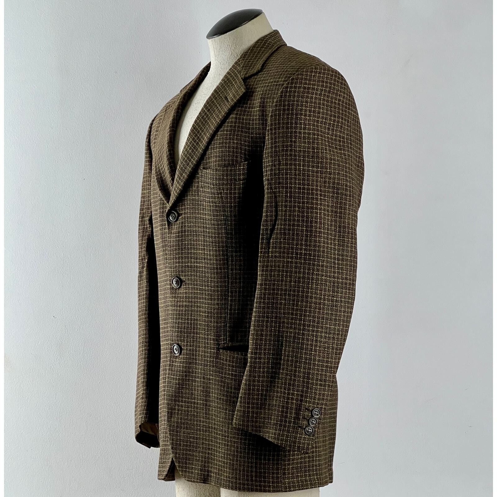 Ermenegildo Zegna Ermenegildo Zegna Blazer Brown Wool Linen Coat Jacket Sz 40R Size 40R - 7 Thumbnail