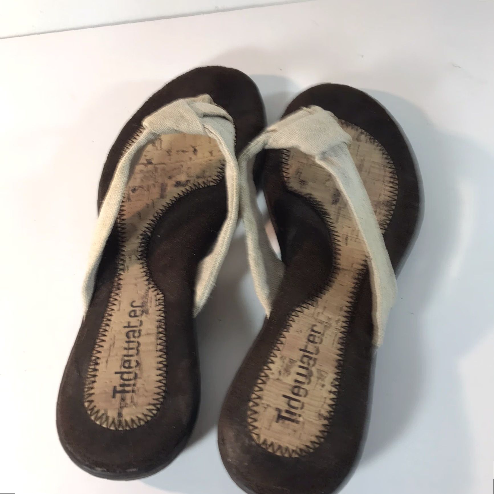 Vintage Tidewater Beige Flip Flops Womens Size 7 Casual Lightweight Comfort Size US 7 / IT 37 - 2 Thumbnail