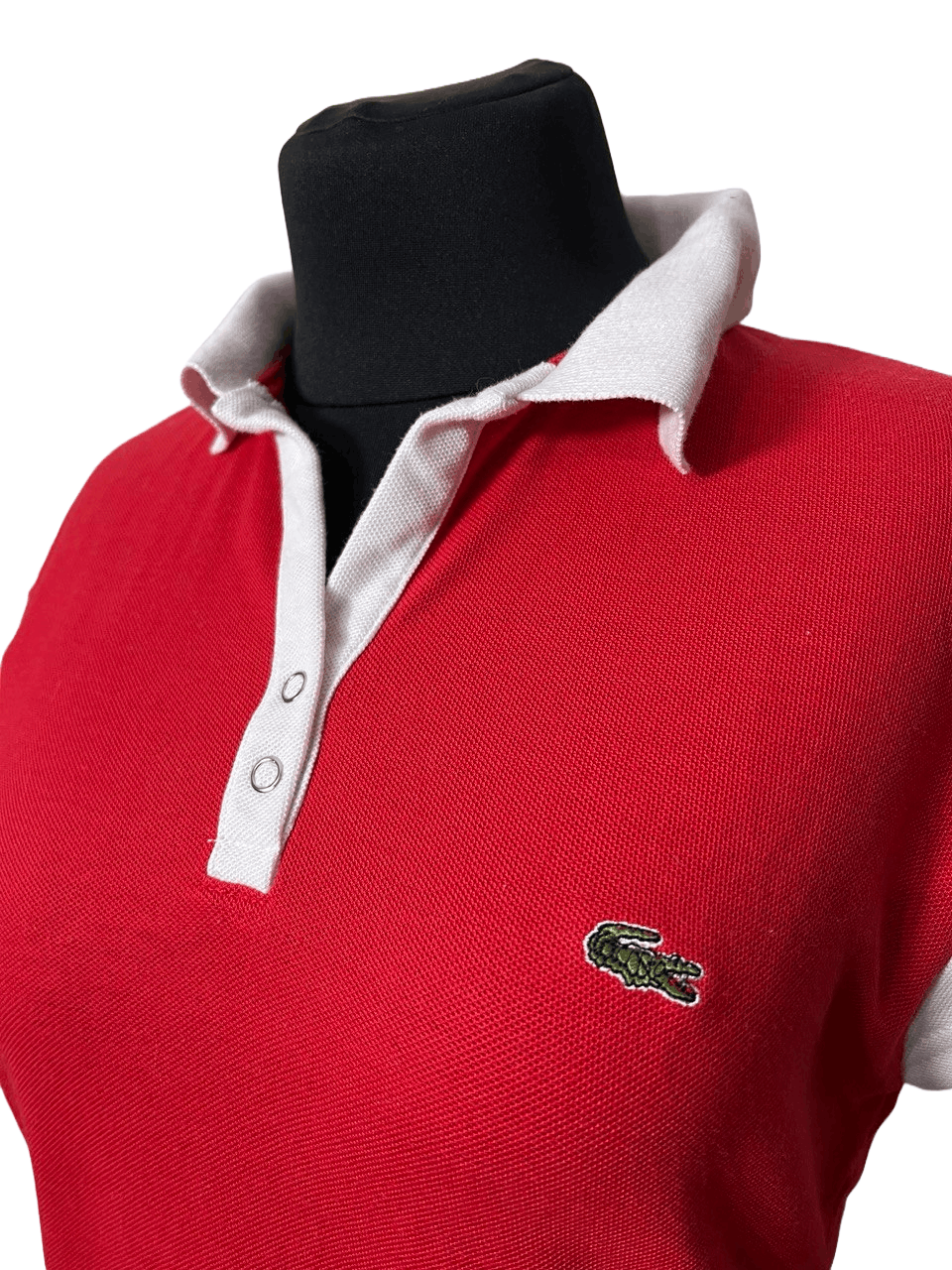 Lacoste LACOSTE Women Vintage 80s Polo Shirt Size L / US 10 / IT 46 - 2 Thumbnail