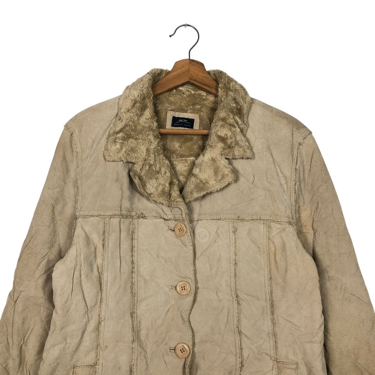 Vintage 🔥VINTAGE LEATHER JACKET BLANKET FUR BAILEY ISSEY MIYAKE Size US M / EU 48-50 / 2 - 5 Thumbnail