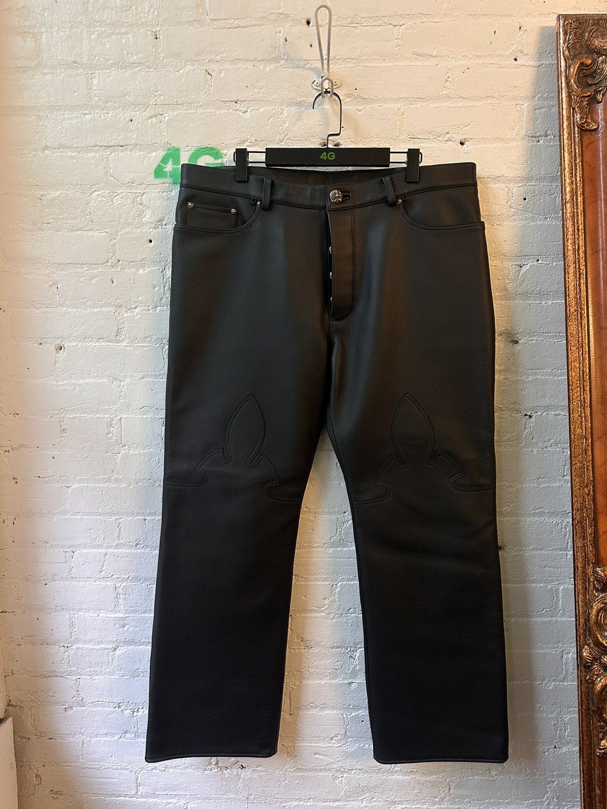 Chrome Hearts Chrome Hearts NEW sz 40 XXXL LEATHER Jeans Size US 40 / EU 56 - 2 Thumbnail