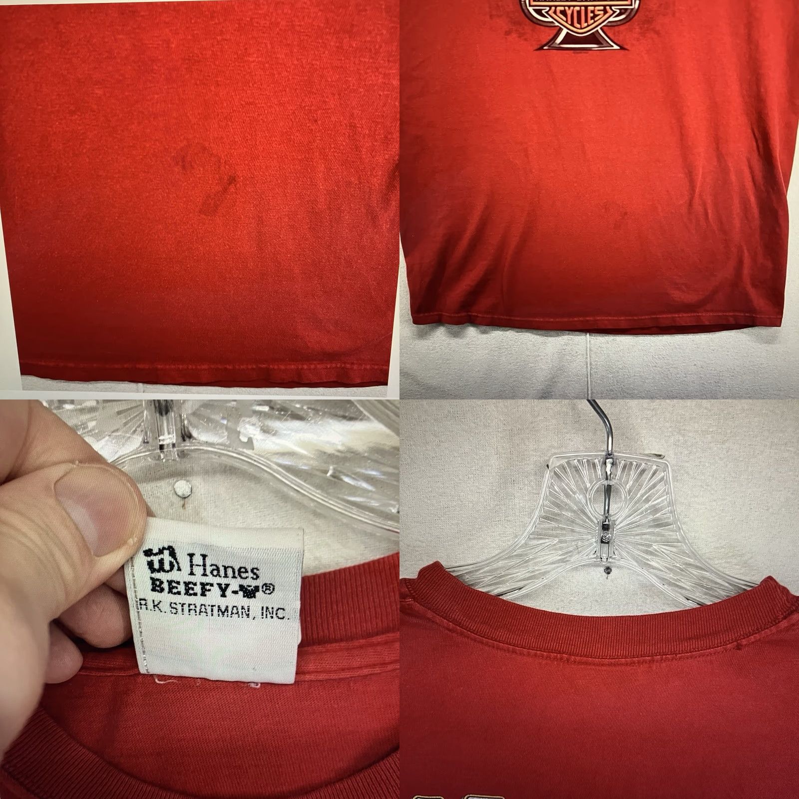 Harley Davidson Vintage Harley Davidson Men’s T-Shirt Medium Red Graphic Print Motorcycle Biker 2000s Size US M / EU 48-50 / 2 - 8 Thumbnail