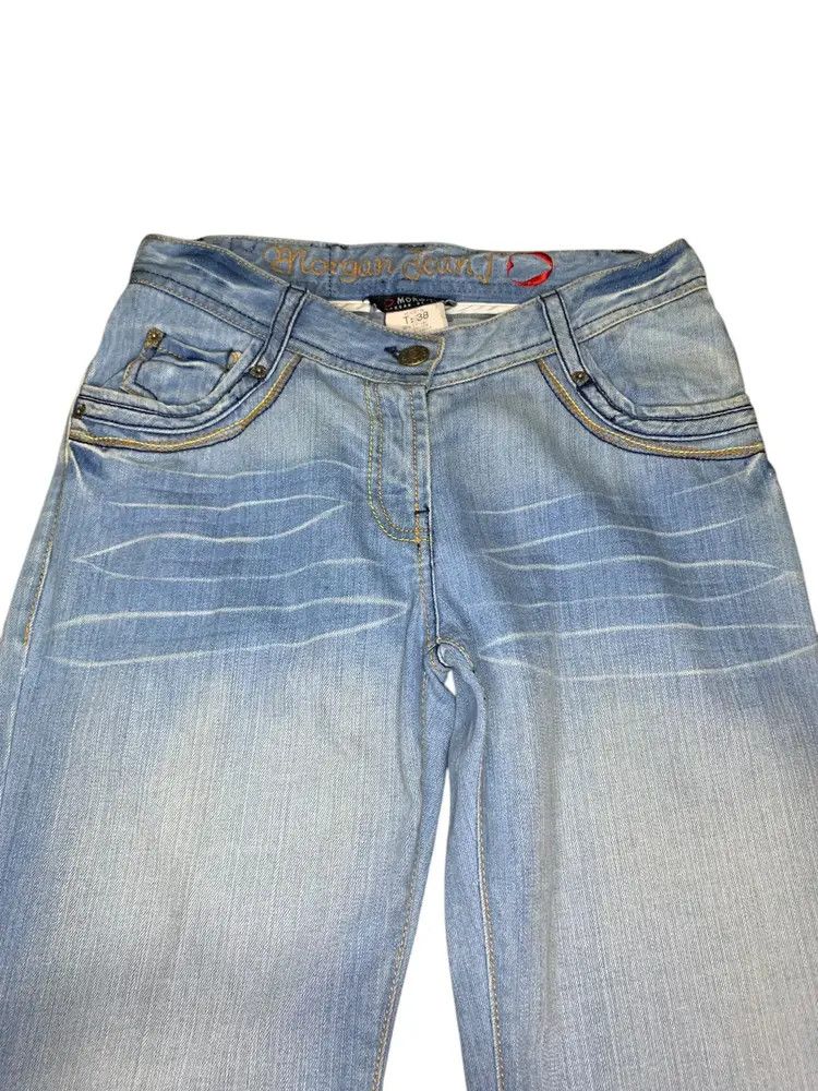 Morgan Homme 2000s Morgan De Toi flared washed blue jeans Size US 30 / EU 46 - 5 Thumbnail