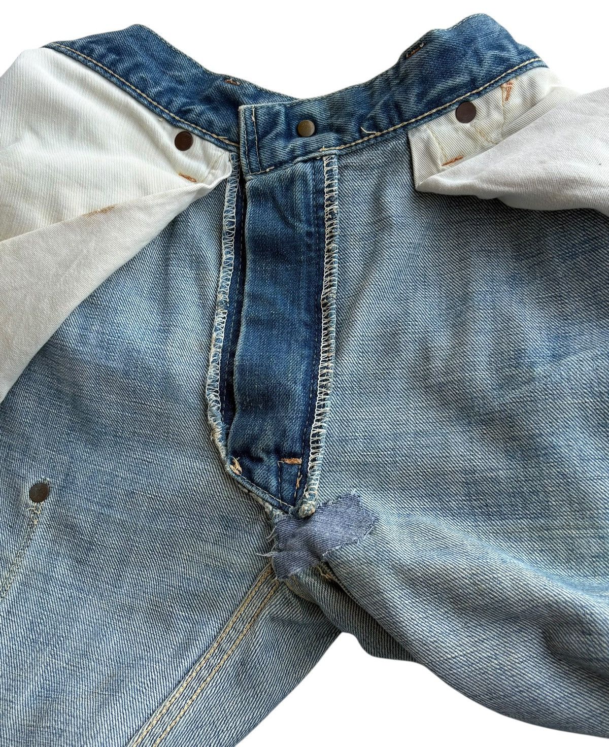 The Repack Bleach Denim Selvedge Carpenter Workwear Pants