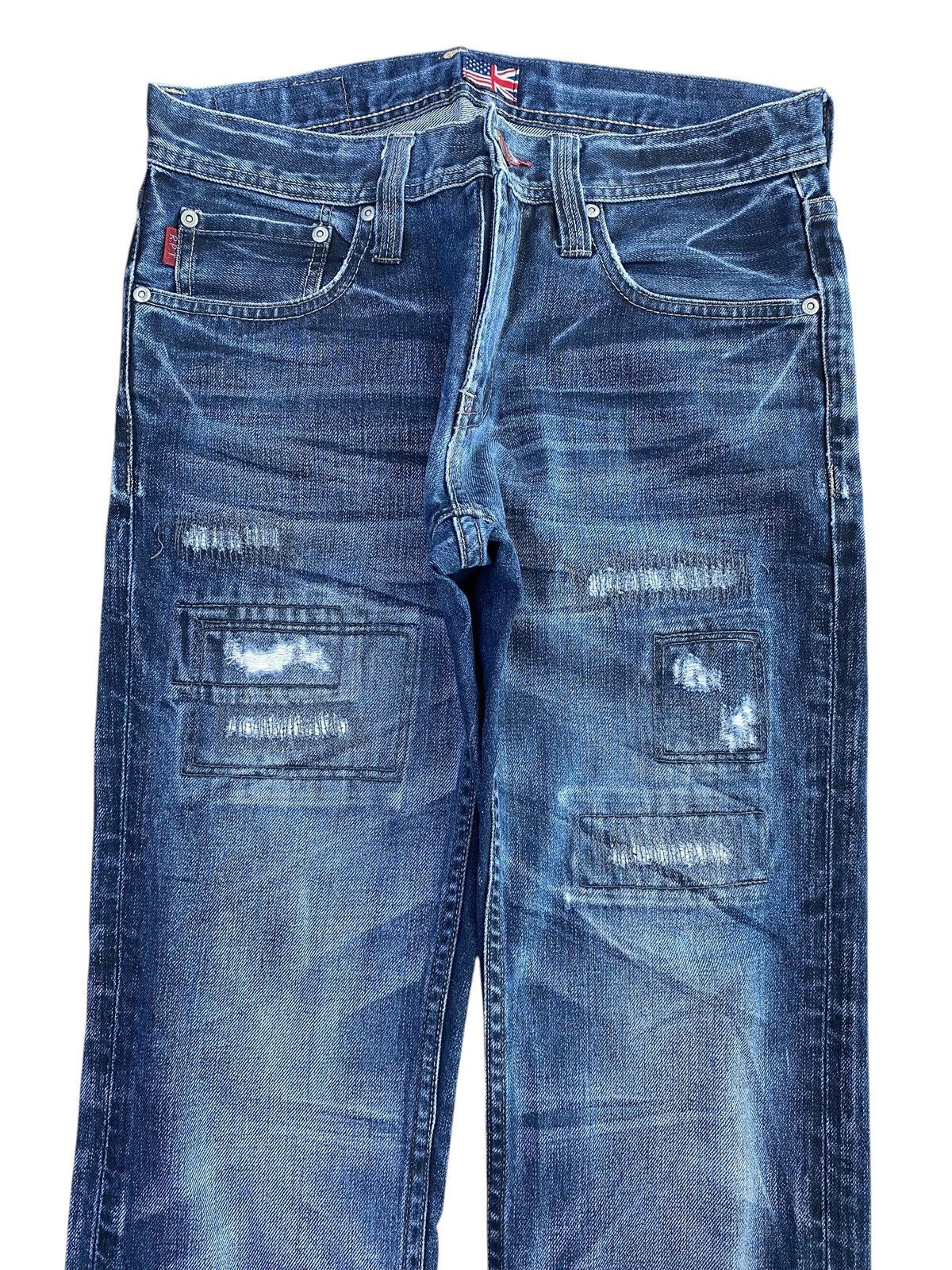 Japanese Brand R.P.T Brand Whiskers Blue Wash Style Loose Jeans Size US 29 - 2 Thumbnail