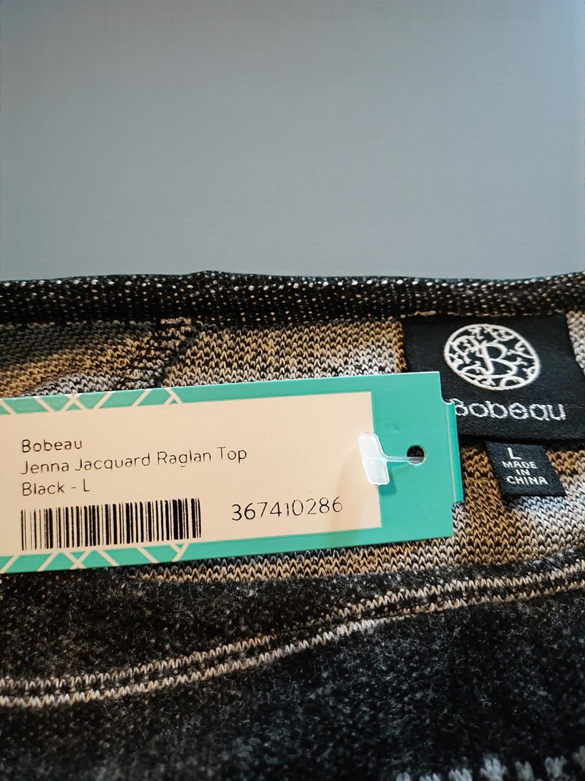 Other Jenna Jacquard Raglan Top by Bobeau - Large Size L / US 10 / IT 46 - 7 Thumbnail
