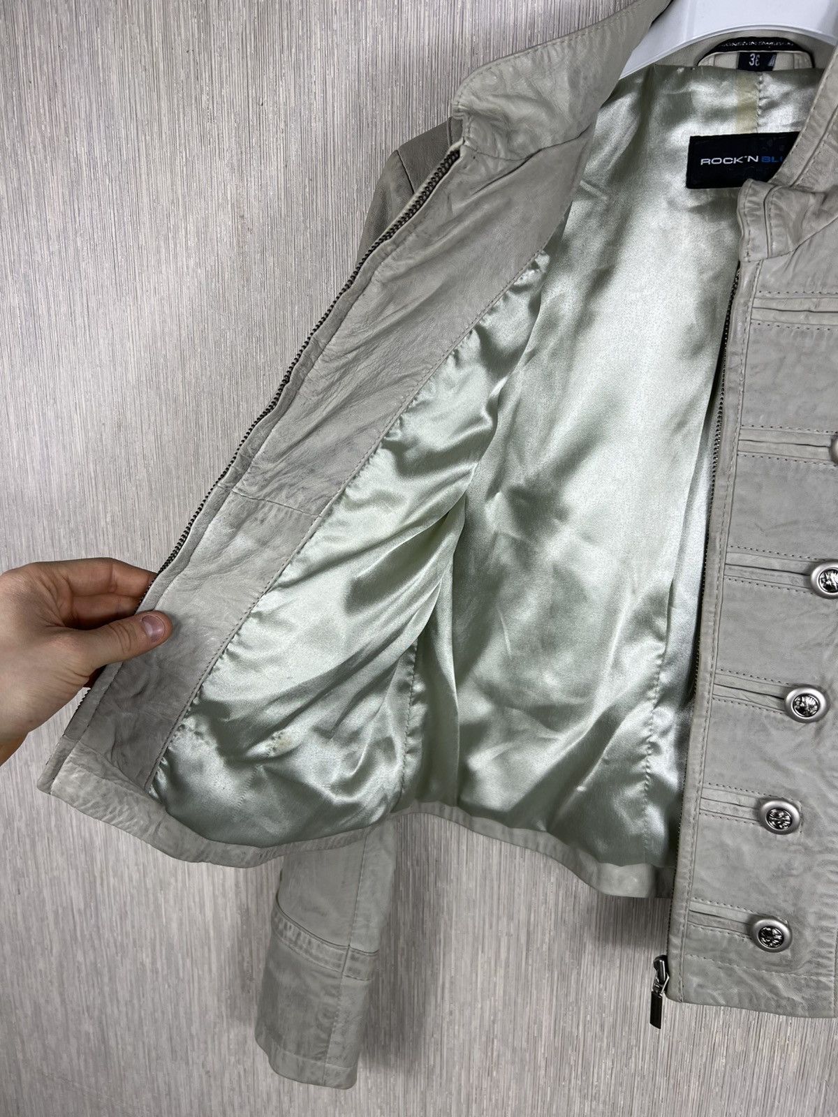 If Six Was Nine Vintage Rock’N Blue napoleon button leather jacket military Size XS / US 0-2 / IT 36-38 - 18 Thumbnail