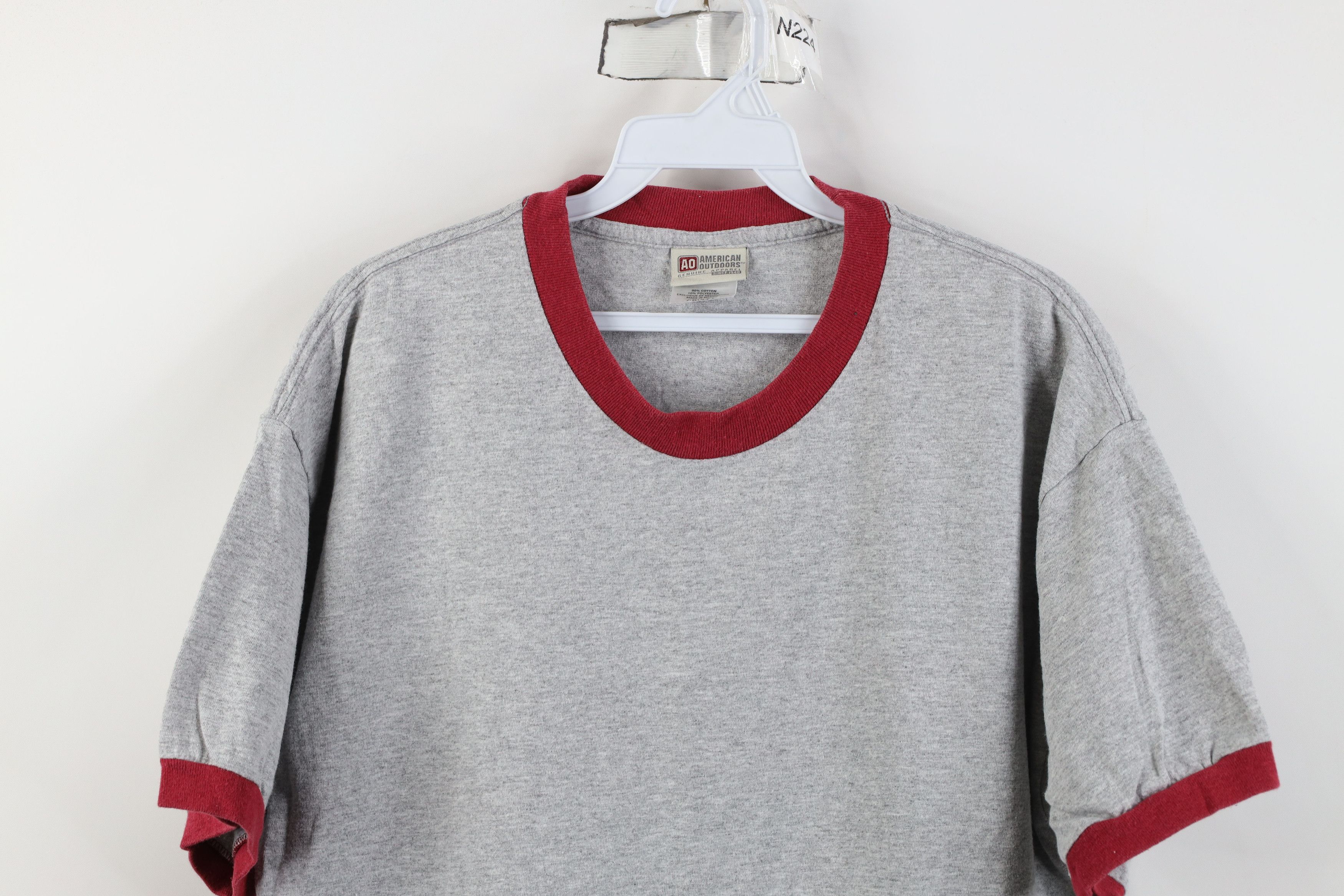 Vintage Vintage 90s Y2K Streetwear Blank Short Sleeve Ringer T-Shirt Size US L / EU 52-54 / 3 - 2 Thumbnail