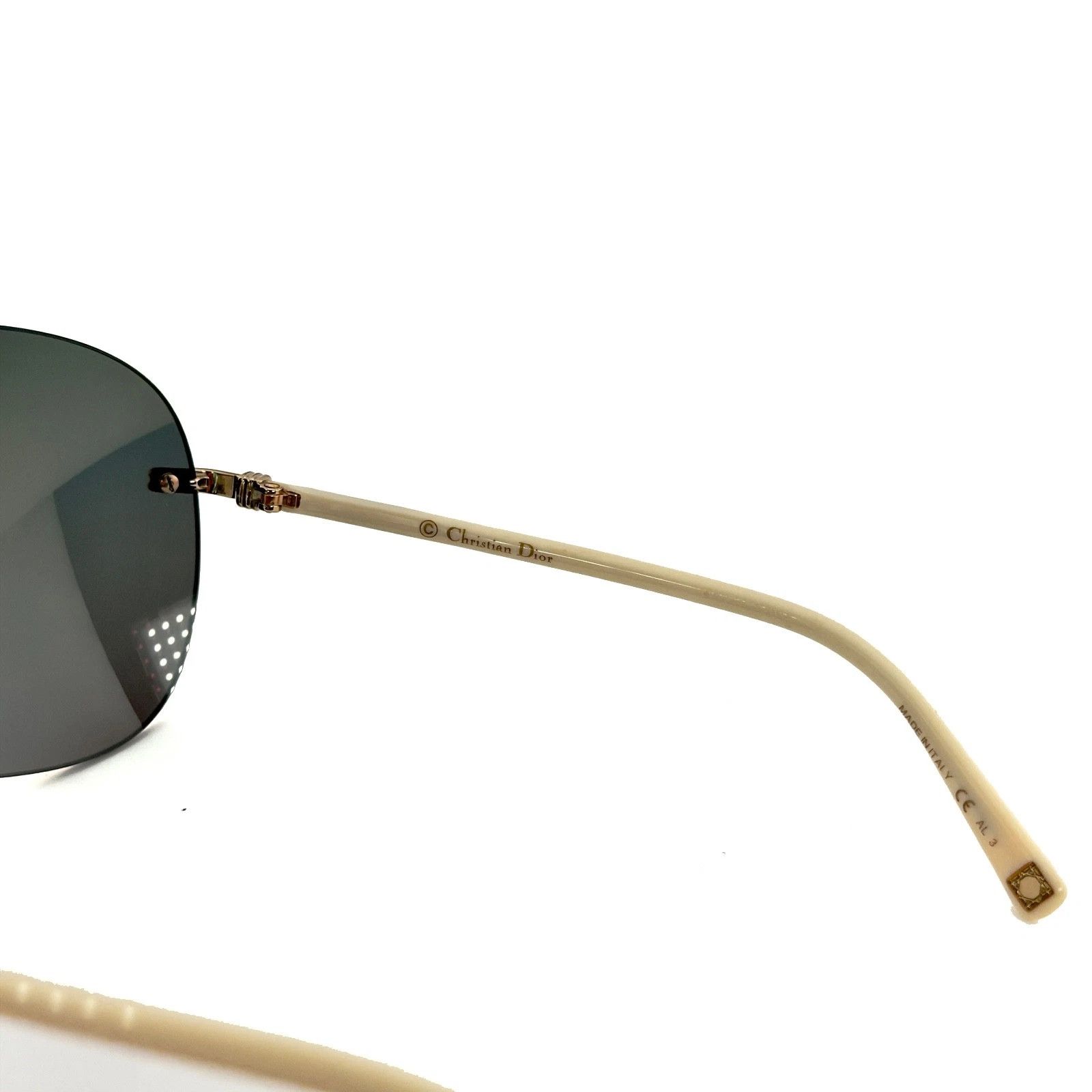 Christian Dior Monsieur CHRISTIAN DIOR 57TH Mask Wrap Shield Unisex Sunglasses Ivory Size ONE SIZE - 7 Thumbnail