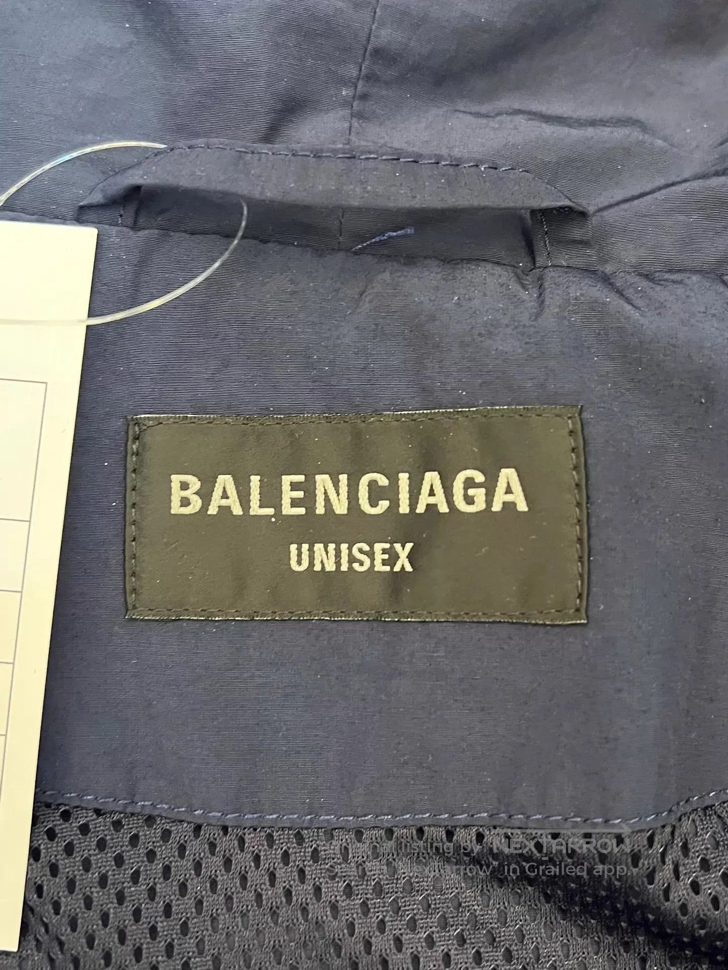 Balenciaga Blue Hooded Jacket with Paint Splatter Design XS. Size US XS / EU 42 / 0 - 3 Thumbnail