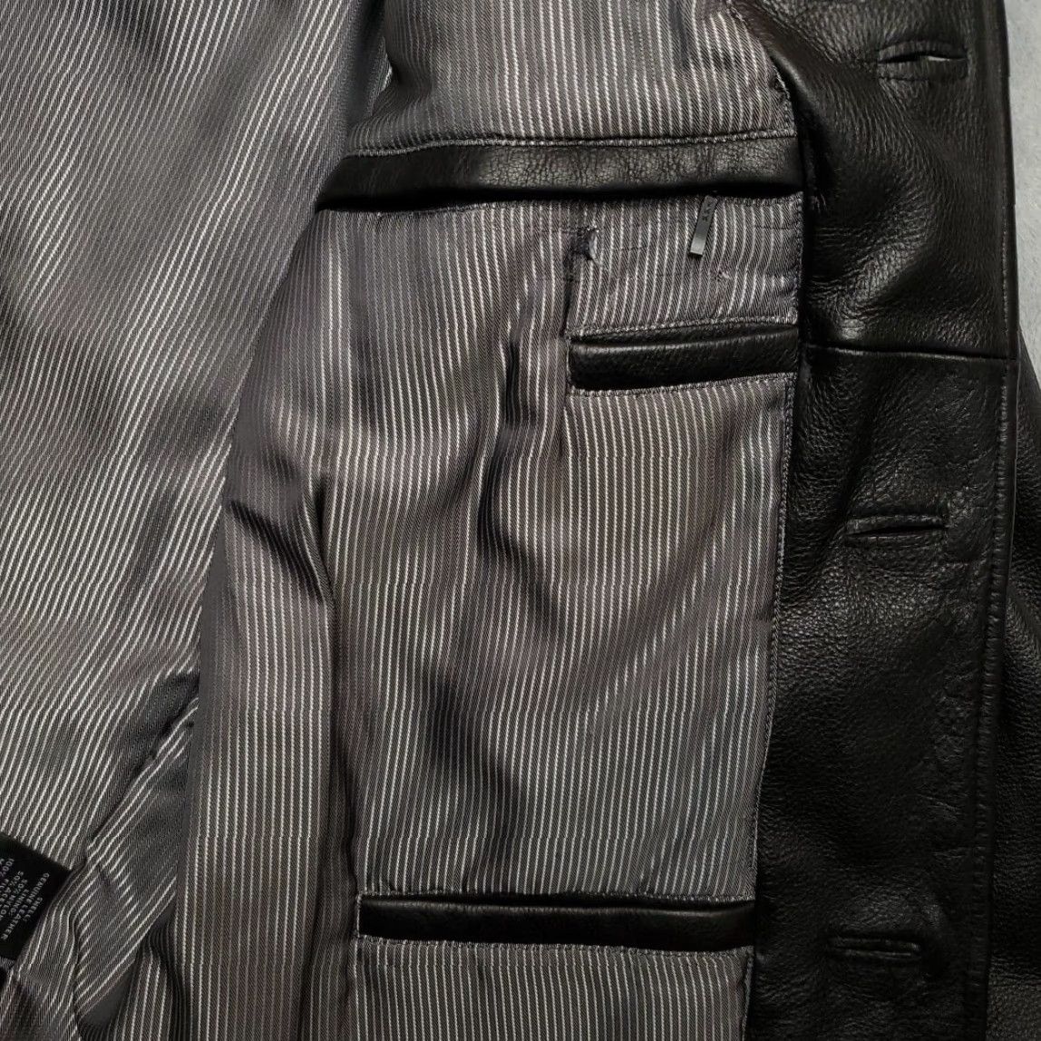 Roundtree & Yorke VINTAGE Roundtree & Yorke Leather Jacket Mens S Black Urban Retro Classic Timeless Luxury Size US S / EU 44-46 / 1 - 5 Thumbnail