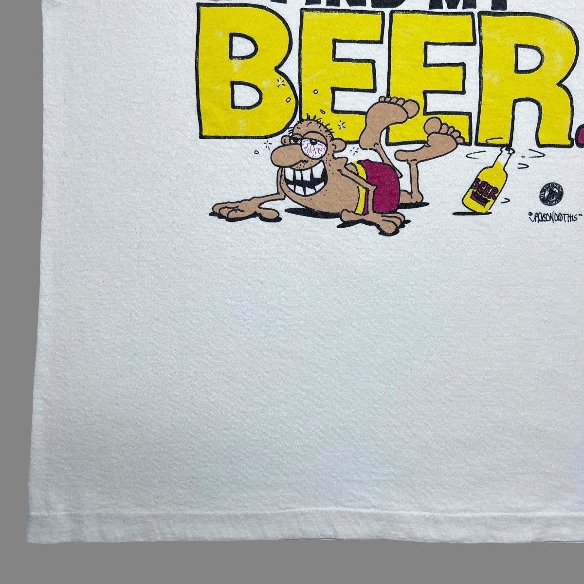 Vintage 1990s Party On Activewear Help Me I Can’t Find My Beer Tee Size US XL / EU 56 / 4 - 13 Thumbnail